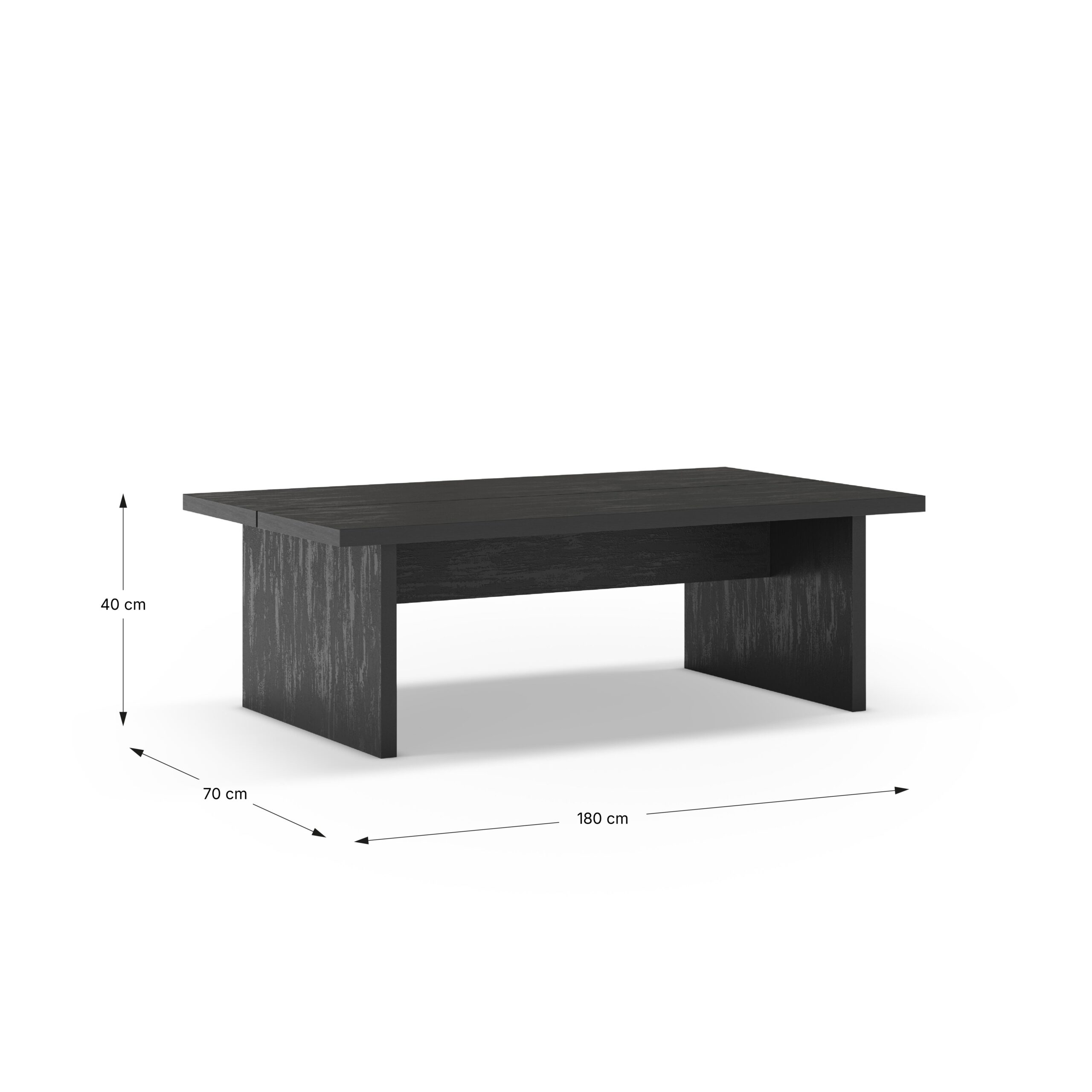 MESA CENTRO RECT. LOANA 120CM NEGRO TRV - Imagen 3