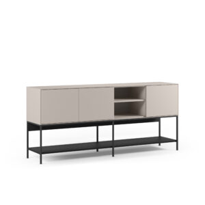 APARADOR AMIRA 3P2H 180CM CREMA/NEGRO