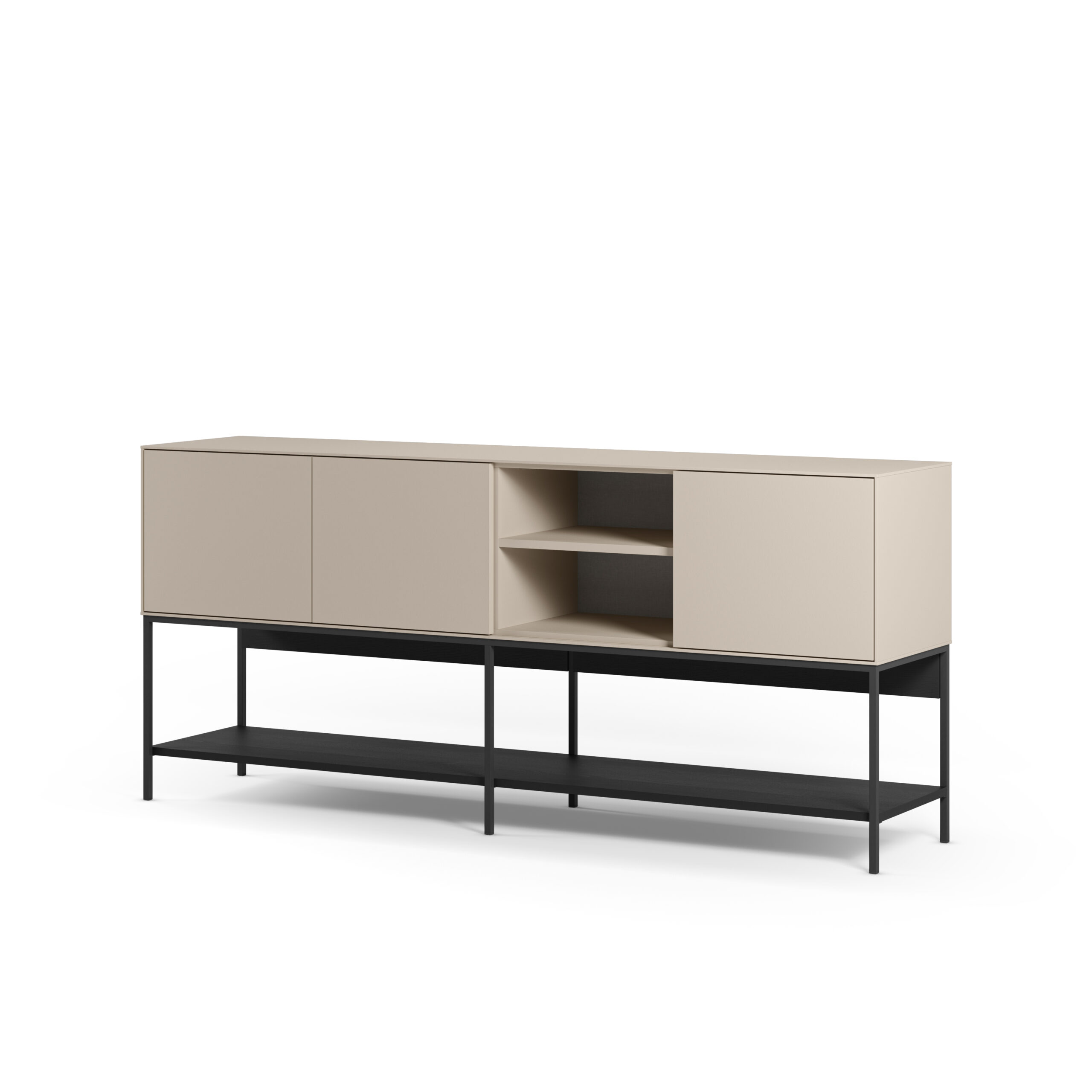 APARADOR AMIRA 3P2H 180CM CREMA/NEGRO - Imagen 5