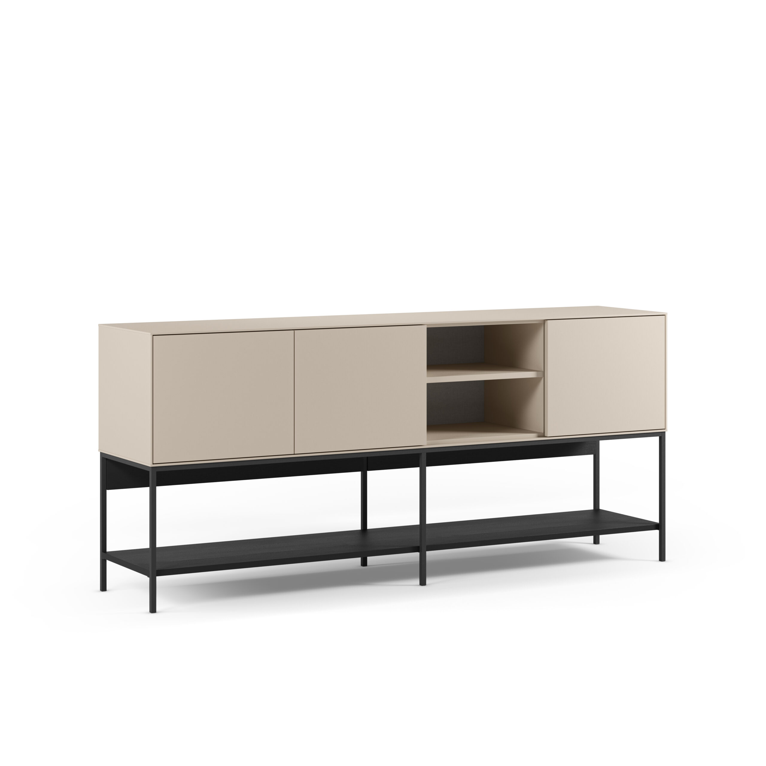 APARADOR AMIRA 3P2H 180CM CREMA/NEGRO - Imagen 8