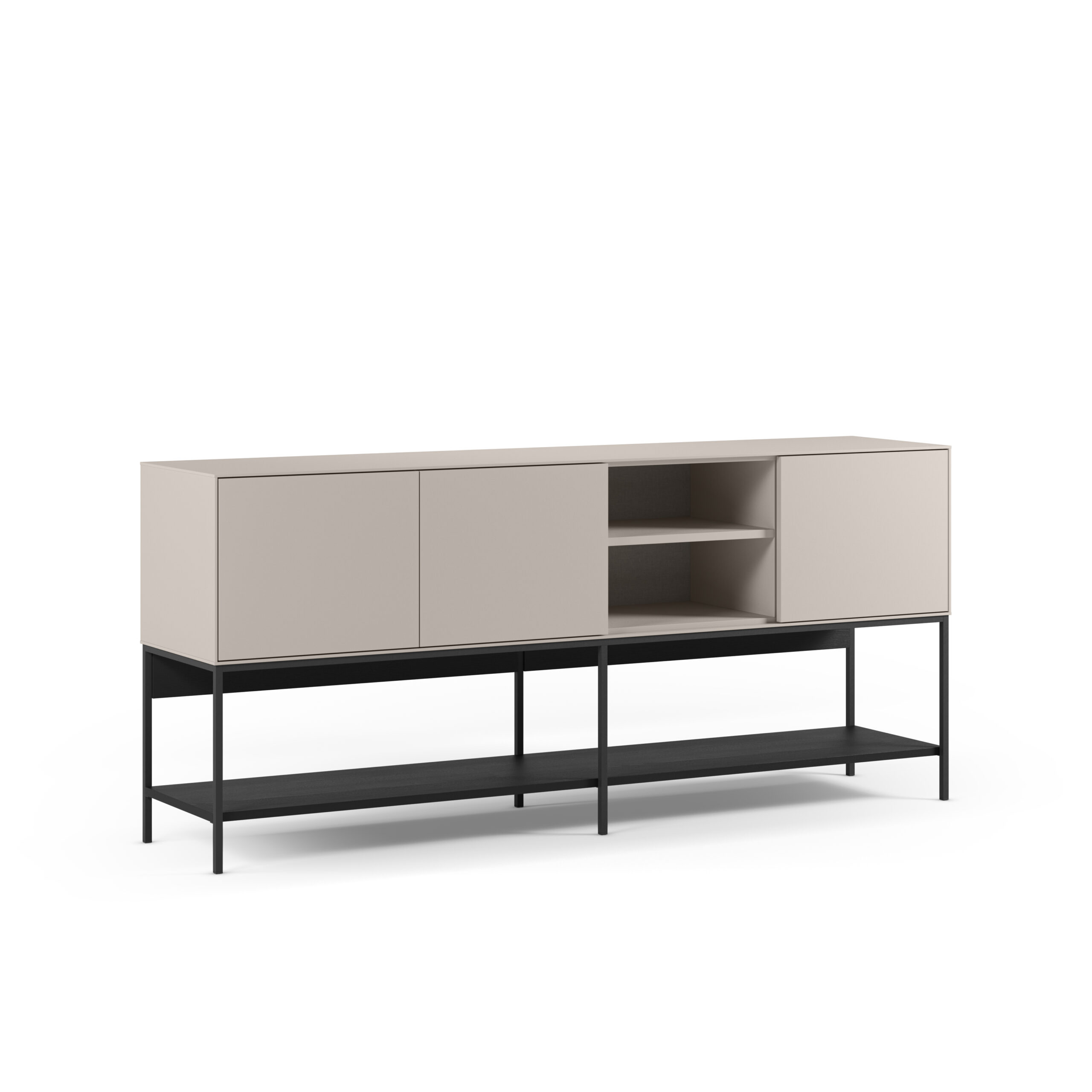 APARADOR AMIRA 3P2H 180CM CREMA/NEGRO