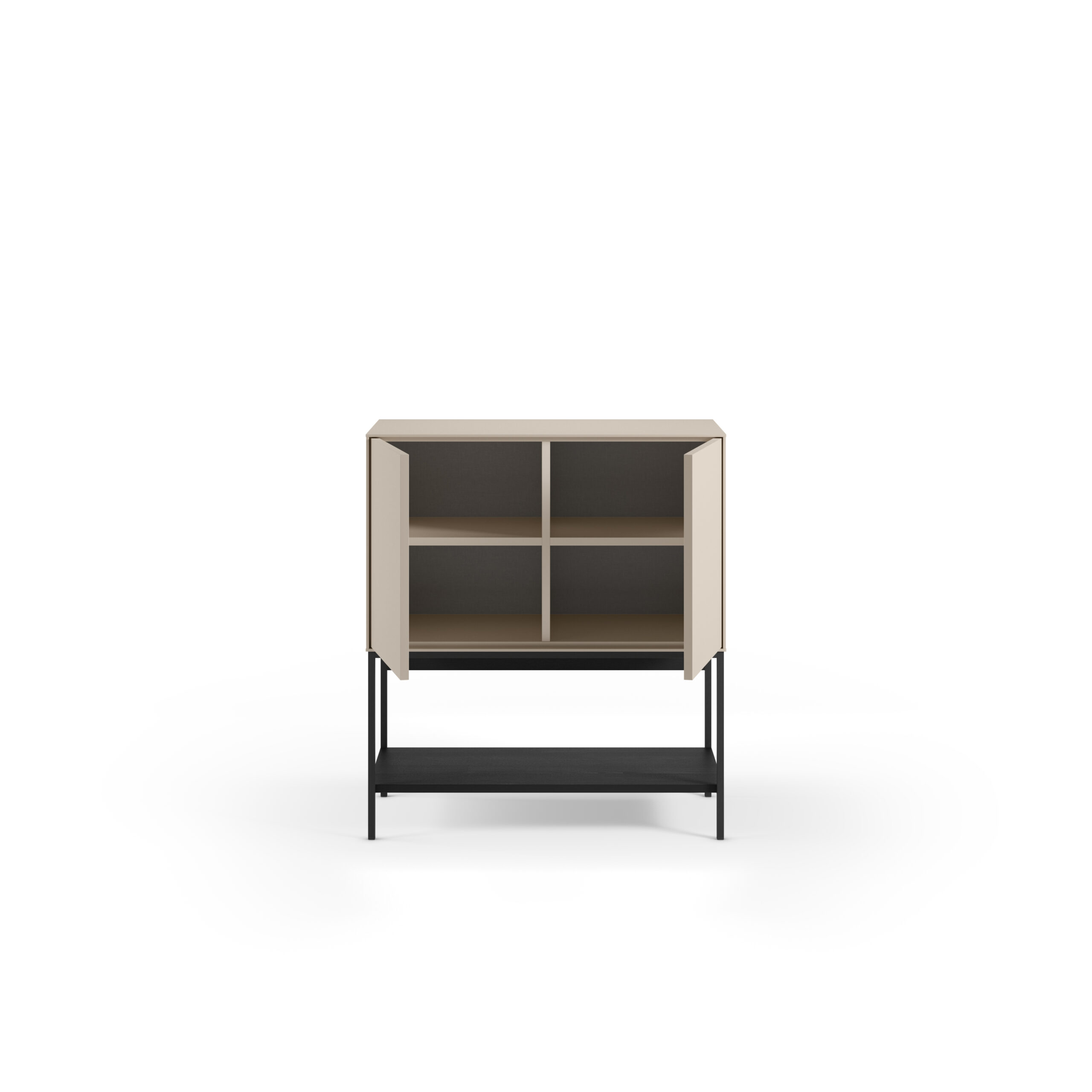 MUEBLE AUX. AMIRA 2P CREMA/NEGRO - Imagen 2