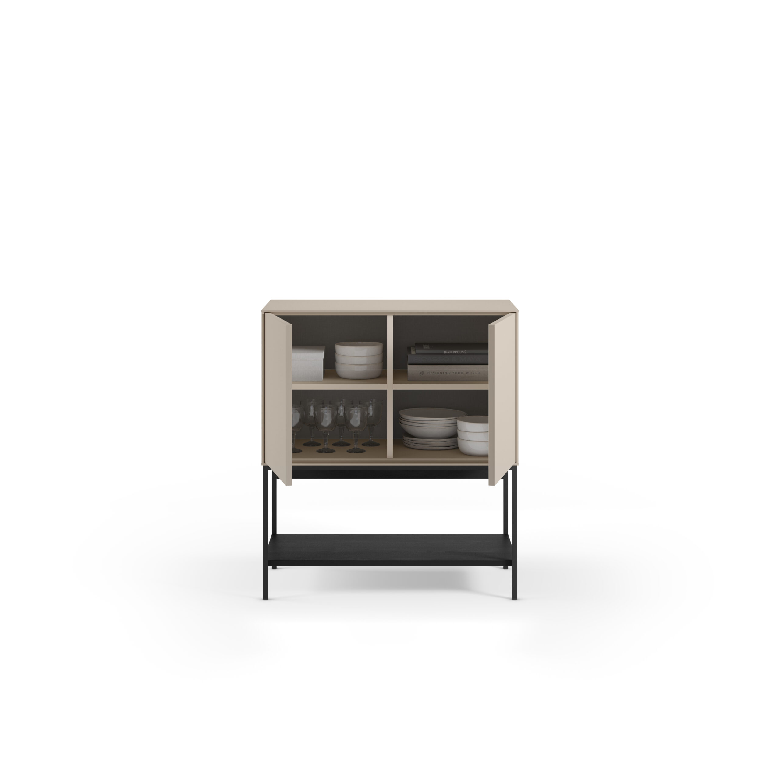 MUEBLE AUX. AMIRA 2P CREMA/NEGRO - Imagen 7