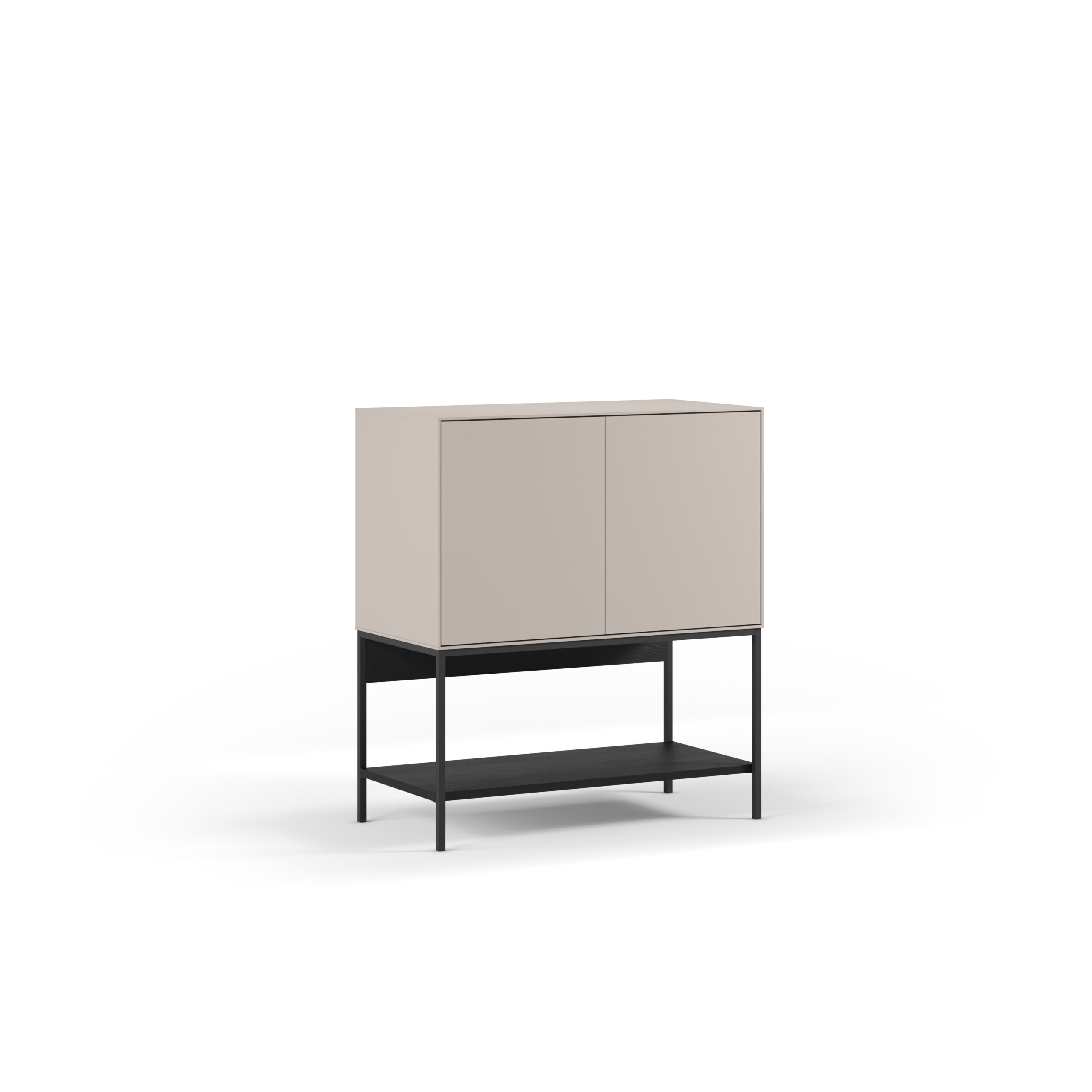 MUEBLE AUX. AMIRA 2P CREMA/NEGRO