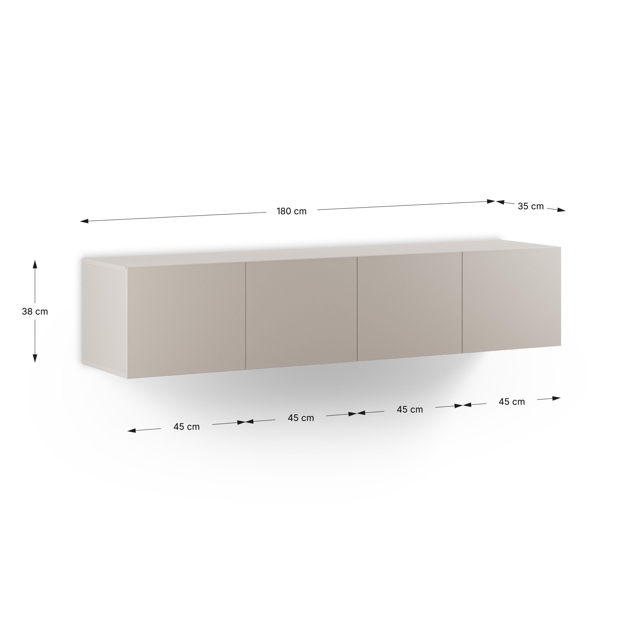 MUEBLE TV DAROCA 4P 180CM CREMA - Imagen 4
