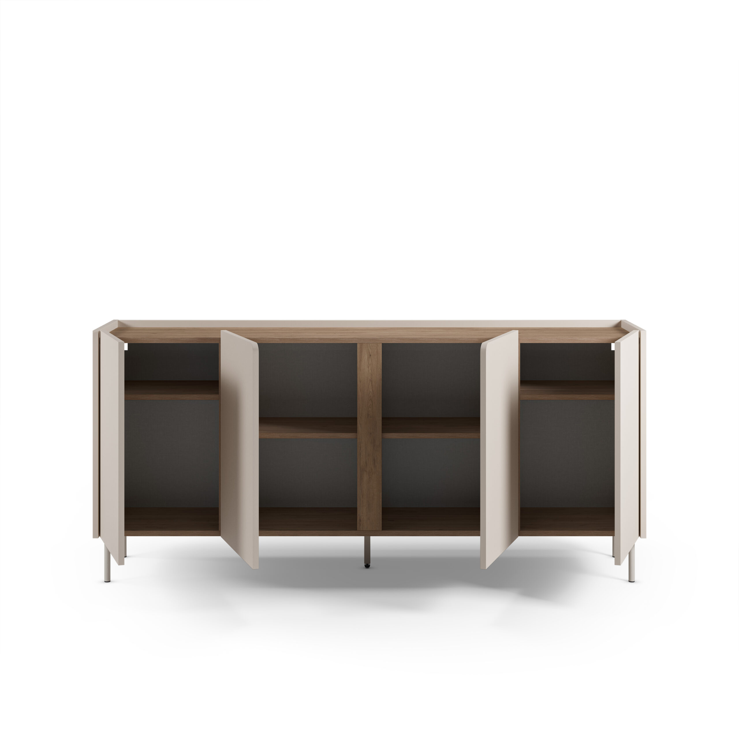 APARADOR LUCILE 4P 180CM CREMA/SEPET - Imagen 2