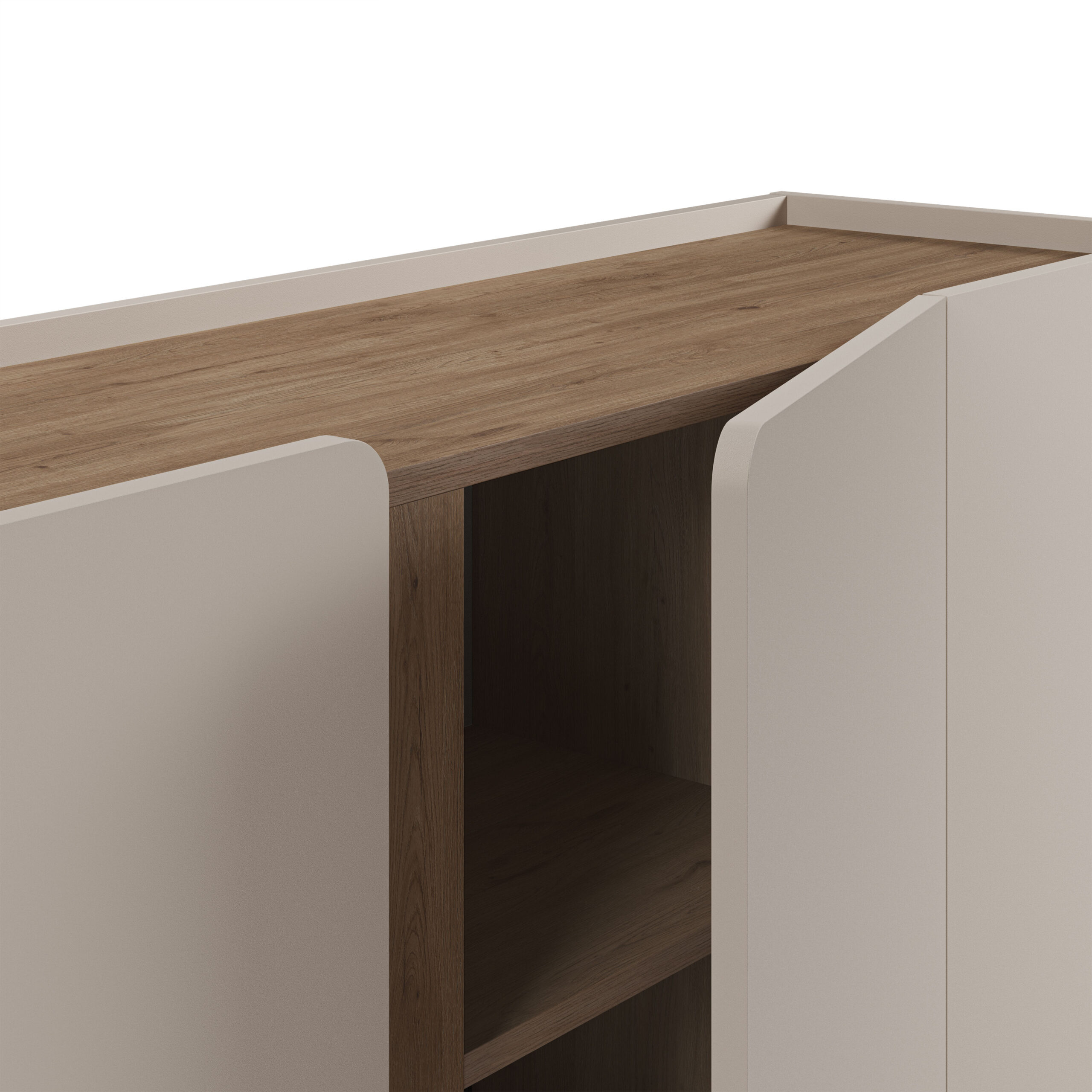 APARADOR LUCILE 4P 180CM CREMA/SEPET - Imagen 5