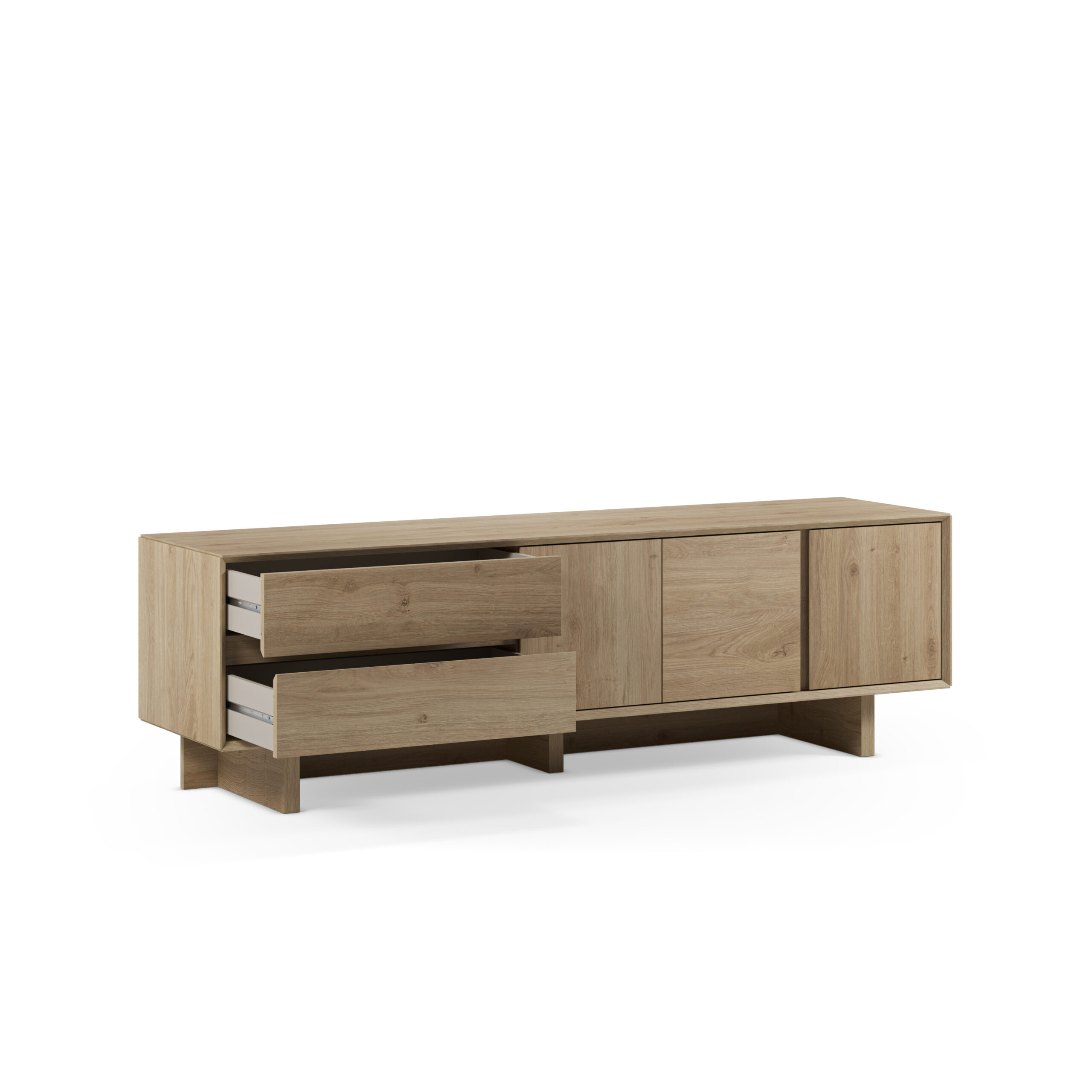 MUEBLE TV CARPI 3P2C 180CM ROBLE CADIZ - Imagen 2