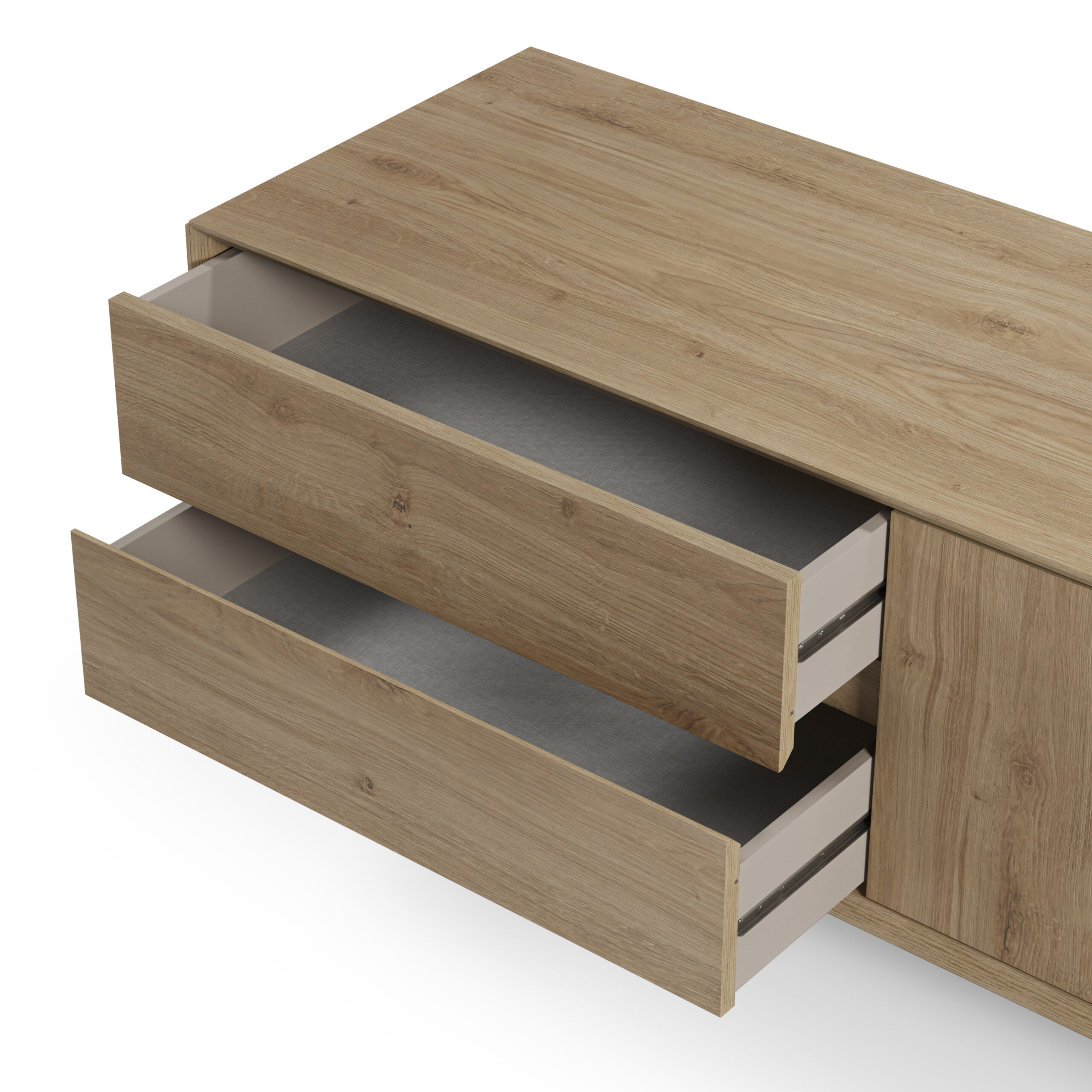 MUEBLE TV CARPI 3P2C 180CM ROBLE CADIZ - Imagen 5