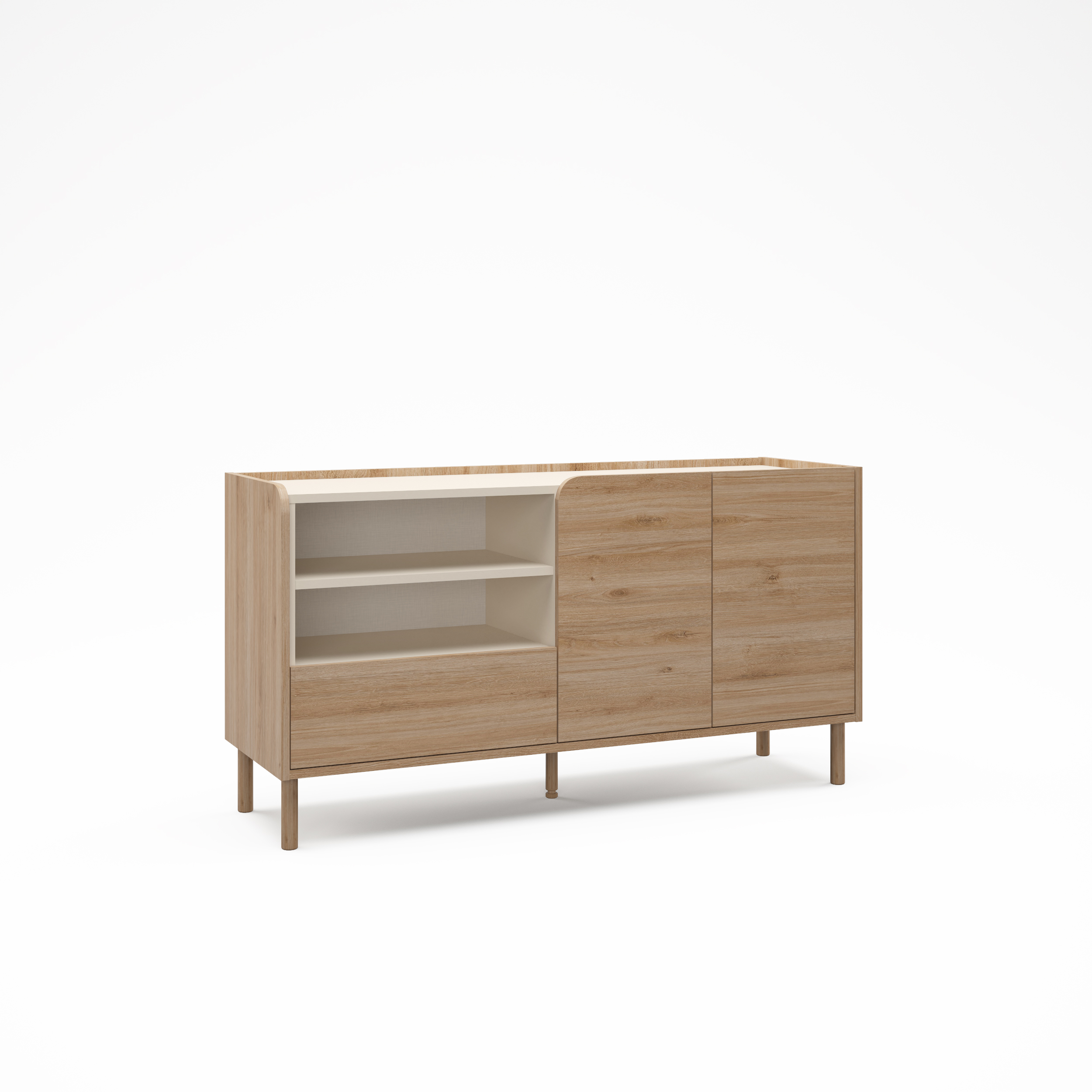 APARADOR MONZA 2P2H1C ROBLE CADIZ/VISON - Imagen 8