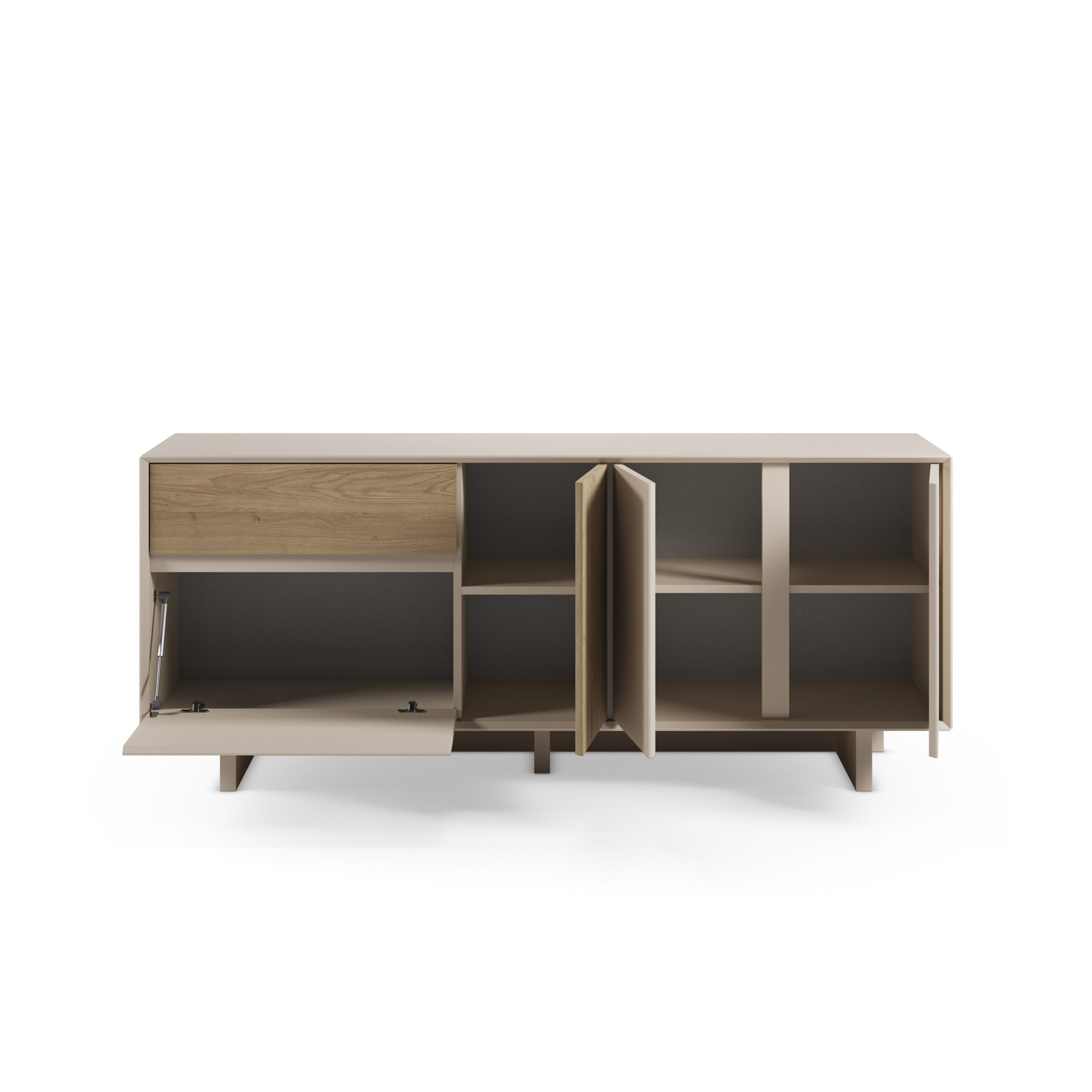 APARADOR CARPI 4P1C 180CM VISON/ROBLE CADIZ - Imagen 3