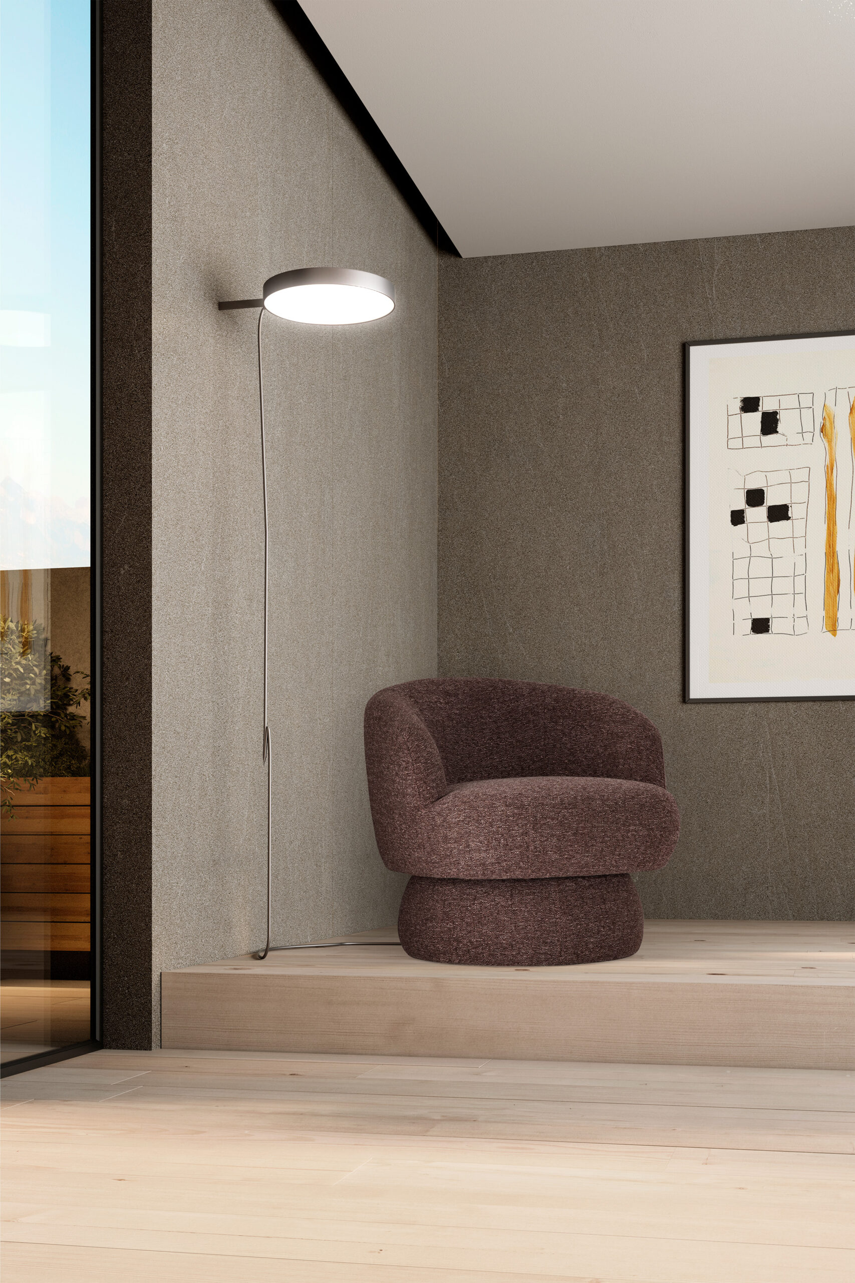 SILLON GIRATORIO DALI VIOLETA 1P/CAJA - Imagen 2