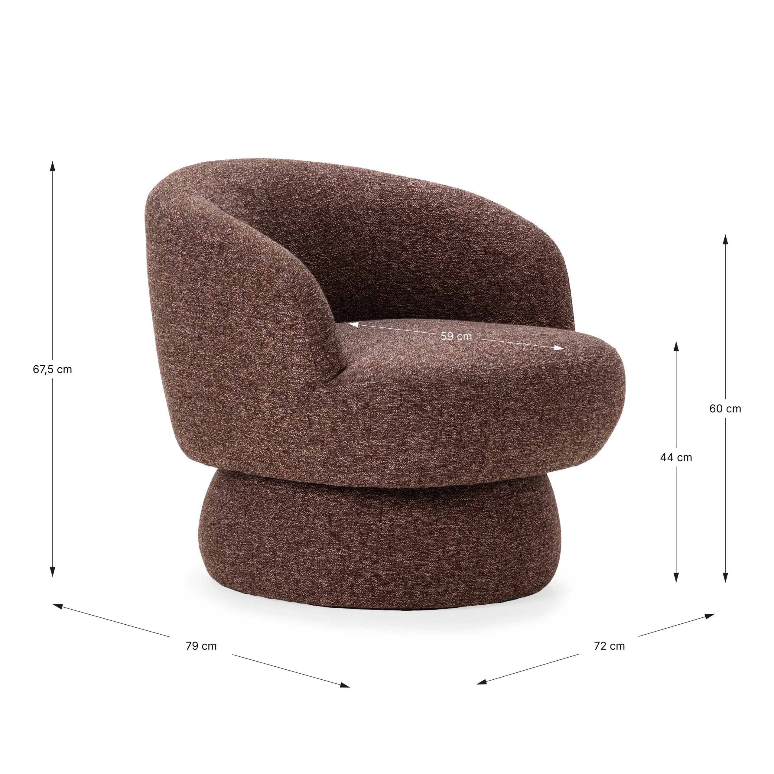 SILLON GIRATORIO DALI VIOLETA 1P/CAJA - Imagen 4