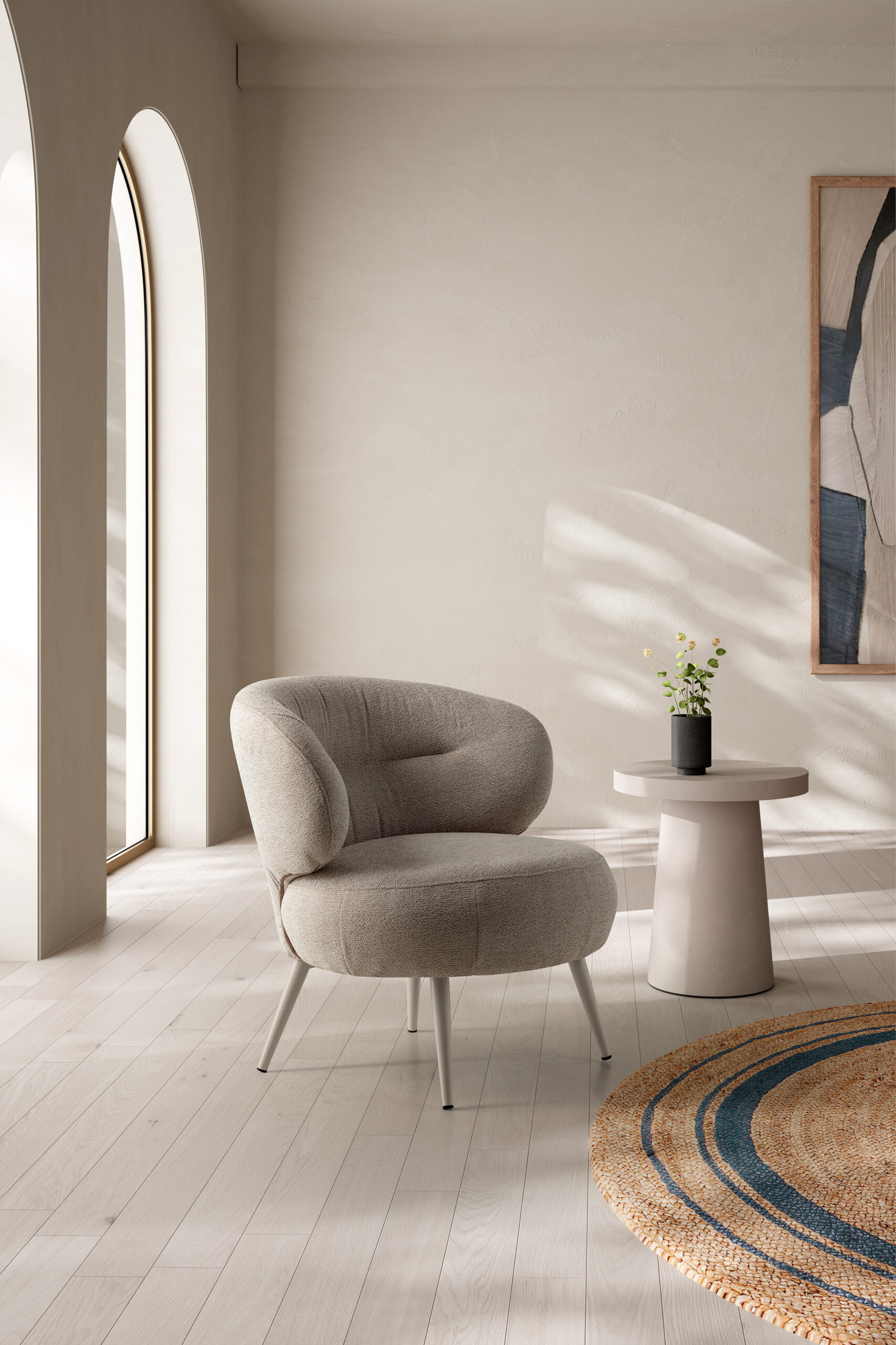 SILLON LIVA BEIGE 1P/CAJA - Imagen 2