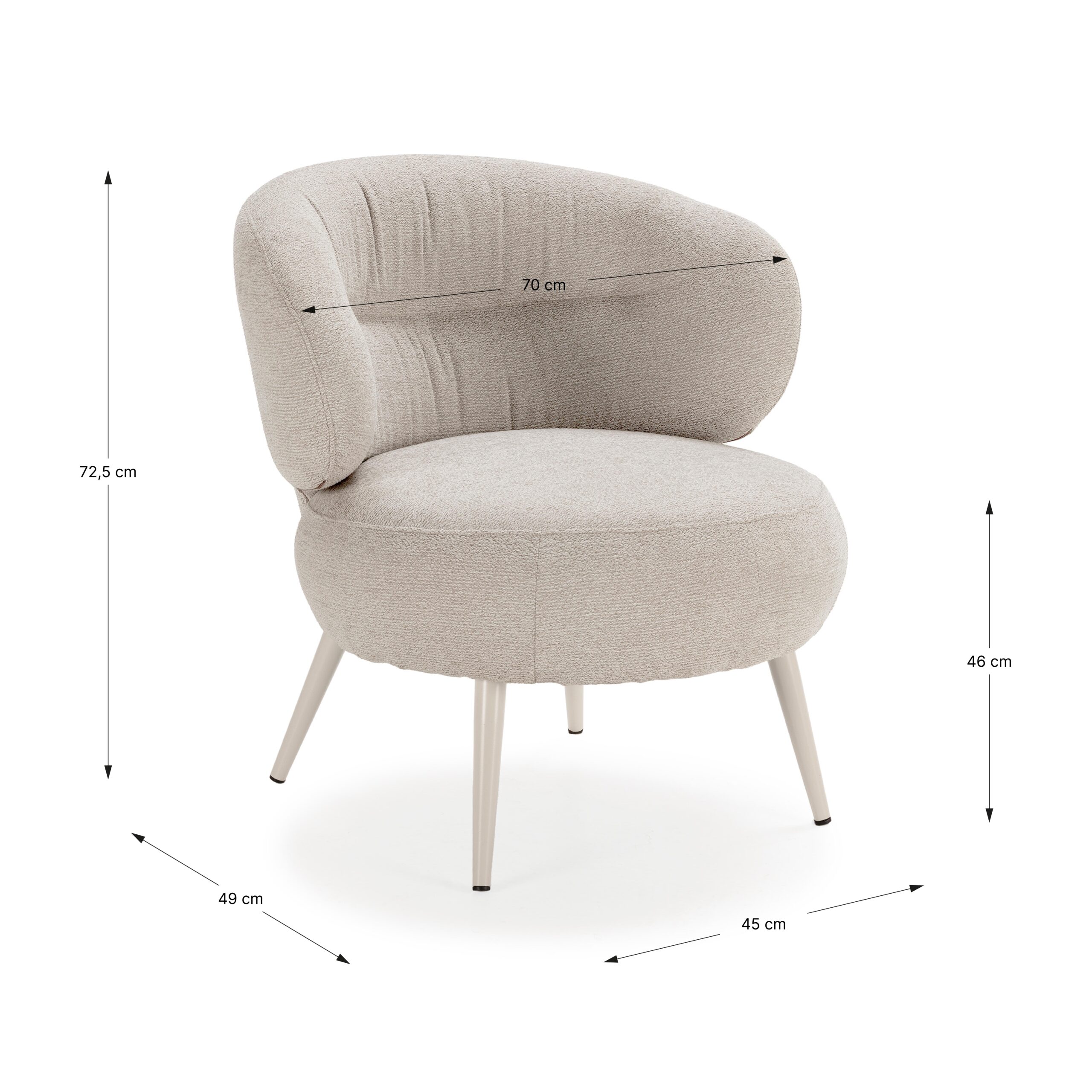 SILLON LIVA BEIGE 1P/CAJA - Imagen 4