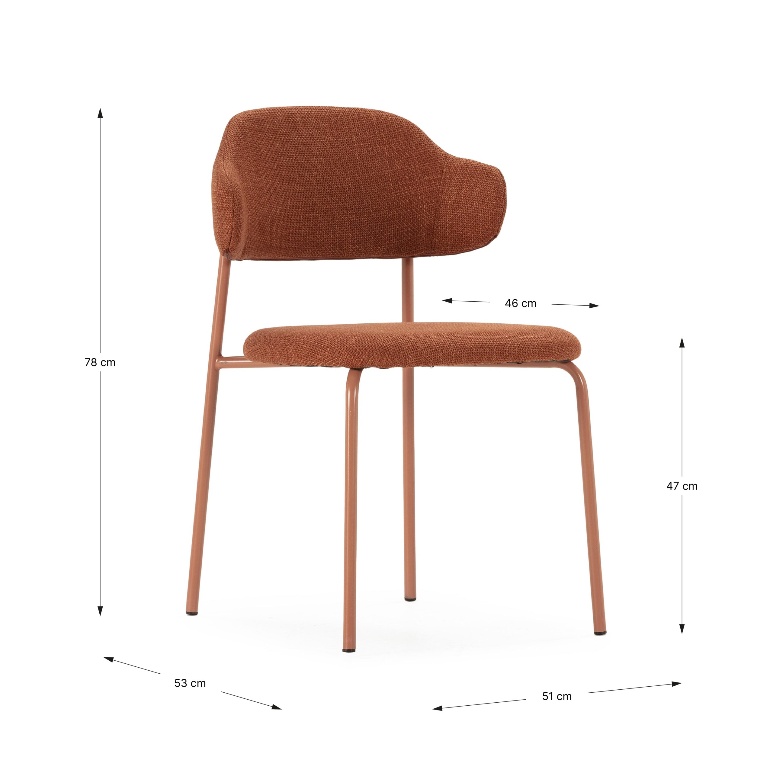 SILLA ADRIEL TERRACOTA 4P/CAJA - Imagen 3