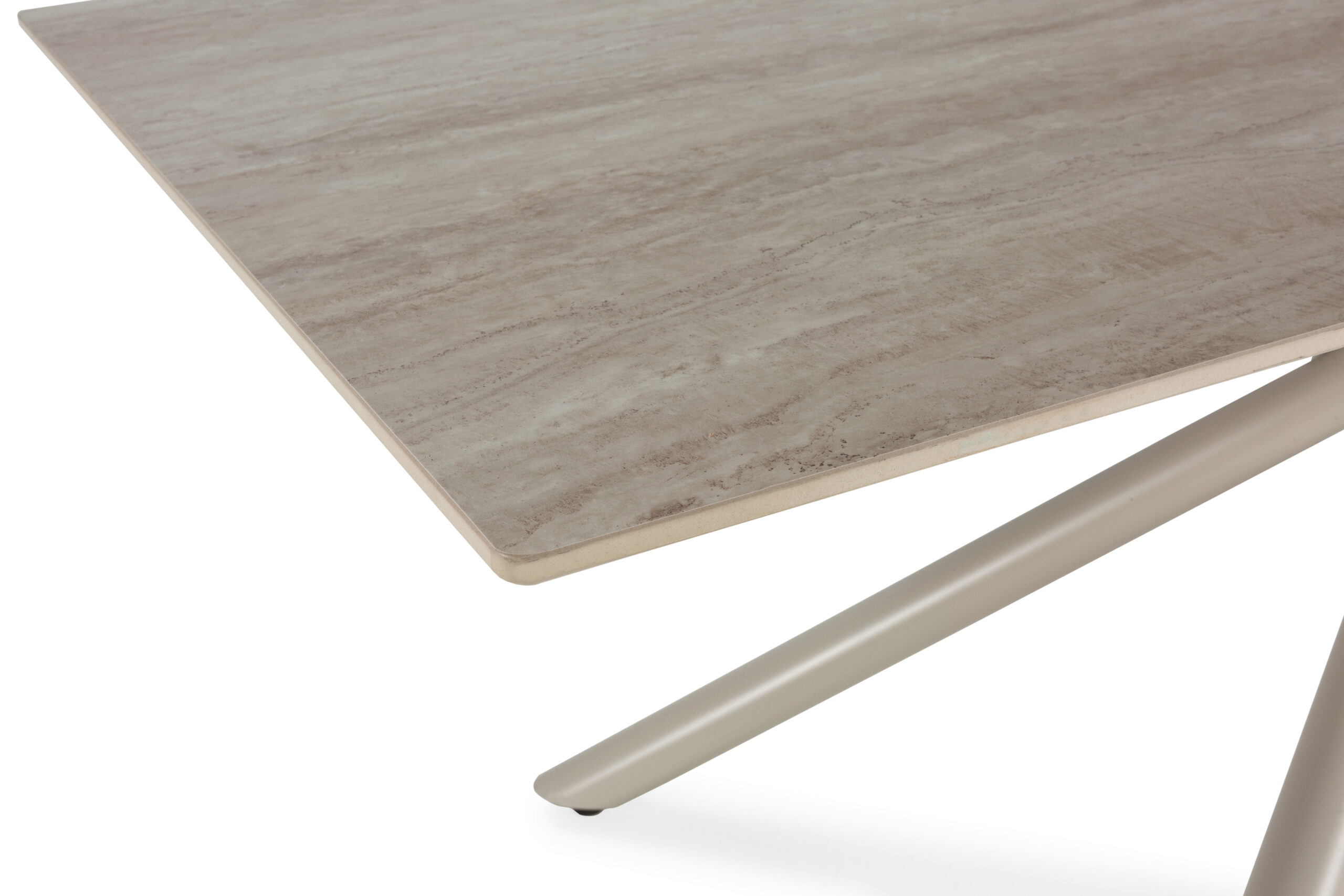 MESA RECT. TORI 180CM CERAMICA BEIGE PIE CREMA - Imagen 8