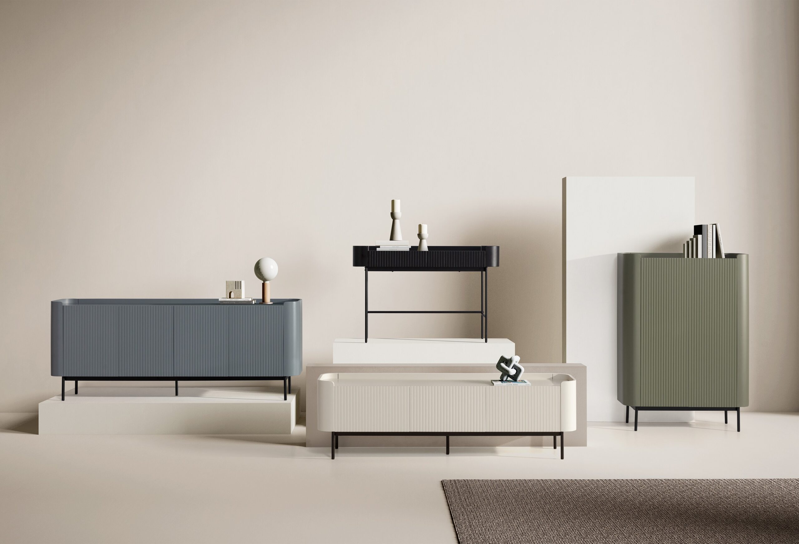 MUEBLE TV WILLA 180CM CREMA - Imagen 4