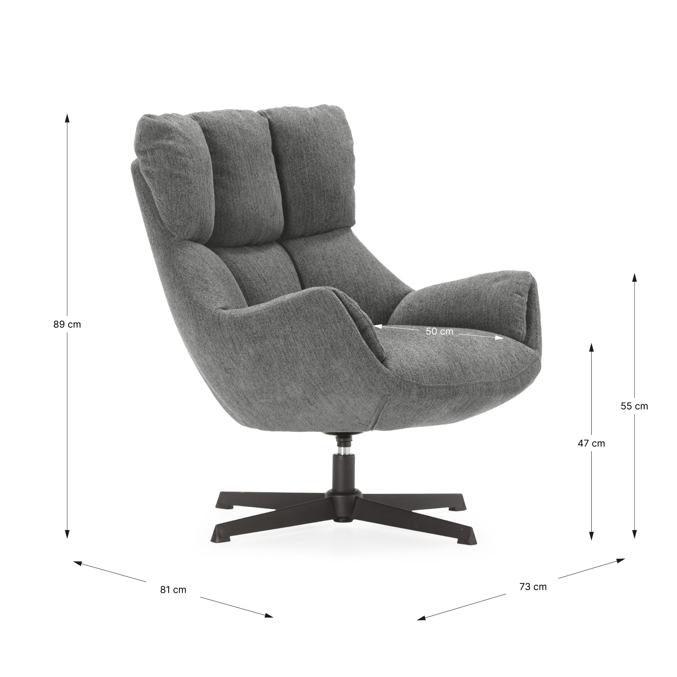 SILLON ODETTE GRIS PATA METAL - Imagen 3