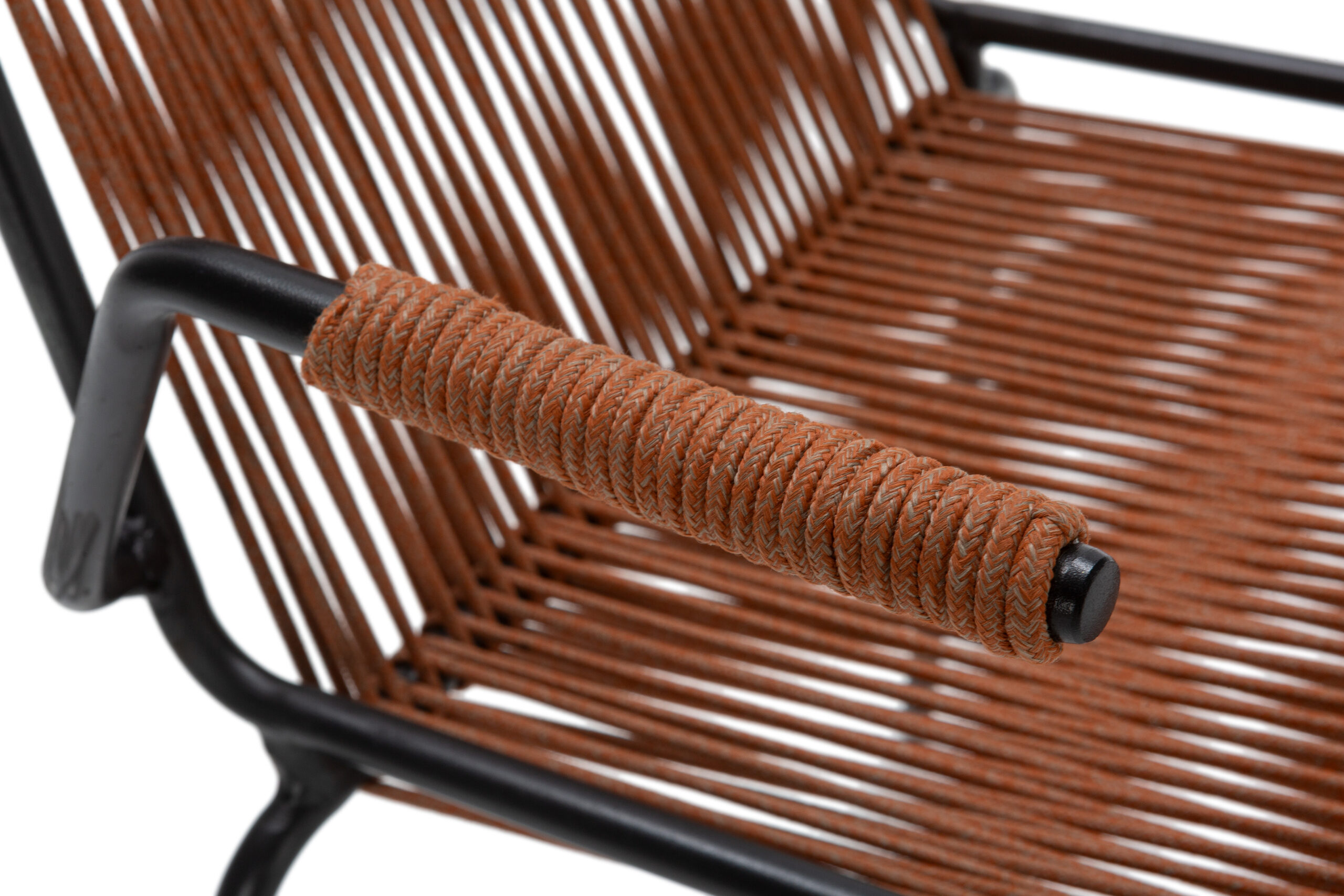 SILLA C/REPOSABRAZOS EMILY TERRACOTA PATA MET.2P/C - Imagen 5