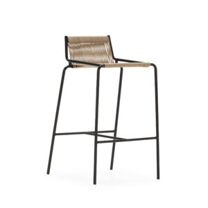 TABURETE EMILY CREMA PATA METAL