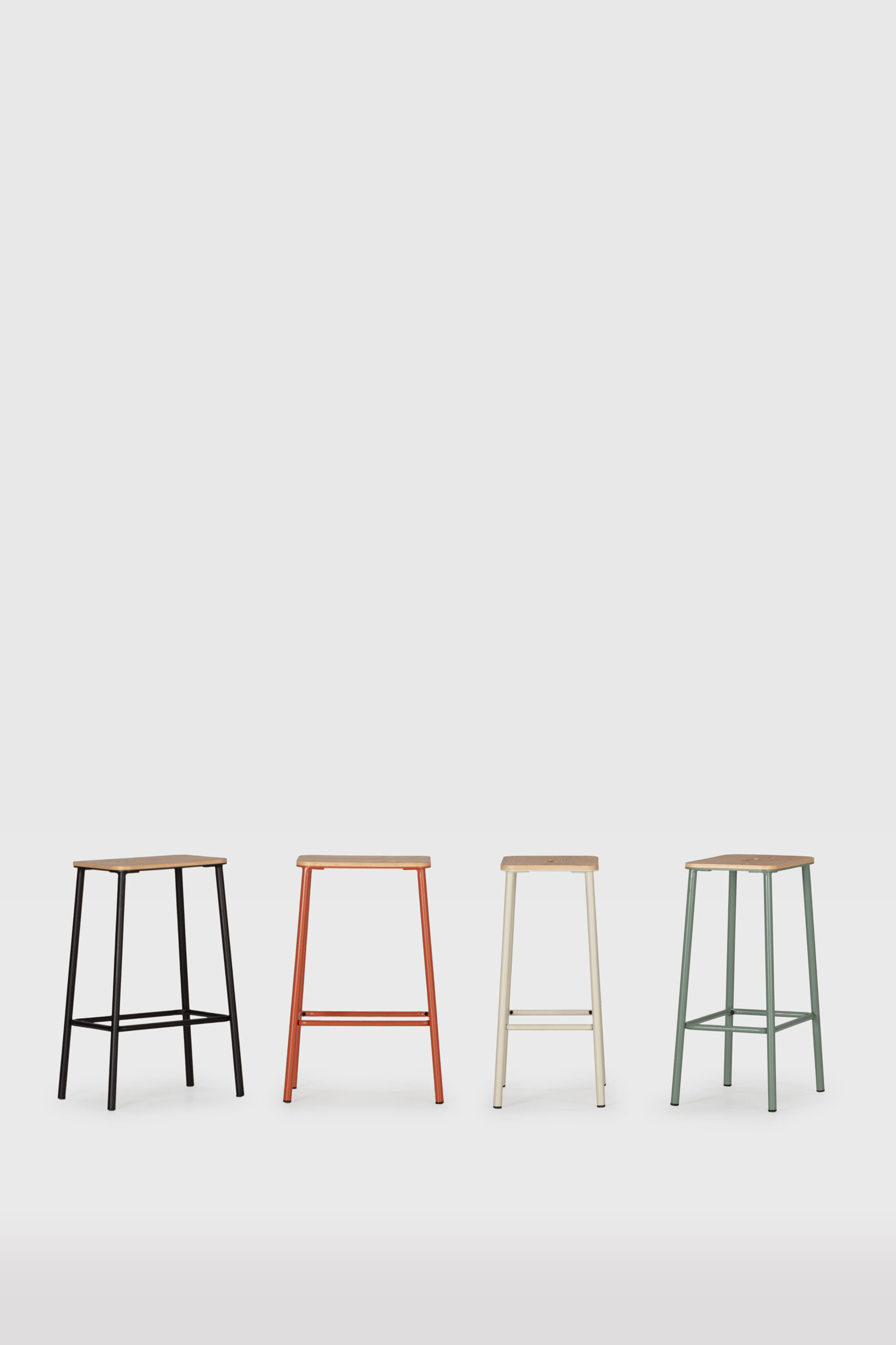 TABURETE ABBA ROBLE/PATA BEIGE 2P/CAJA - Imagen 2