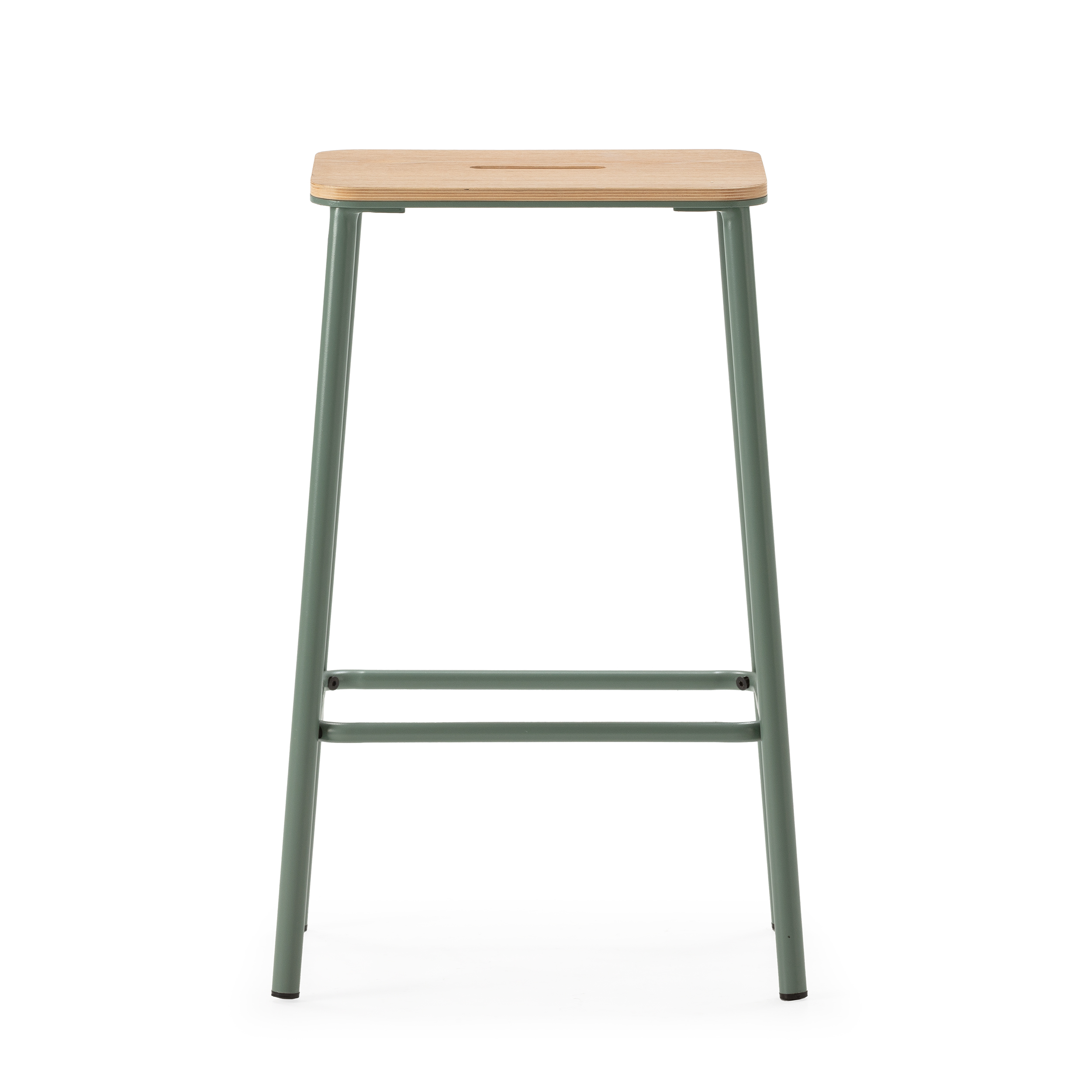 TABURETE ABBA ROBLE/PATA AGUAMARINA 2P/CAJA - Imagen 5