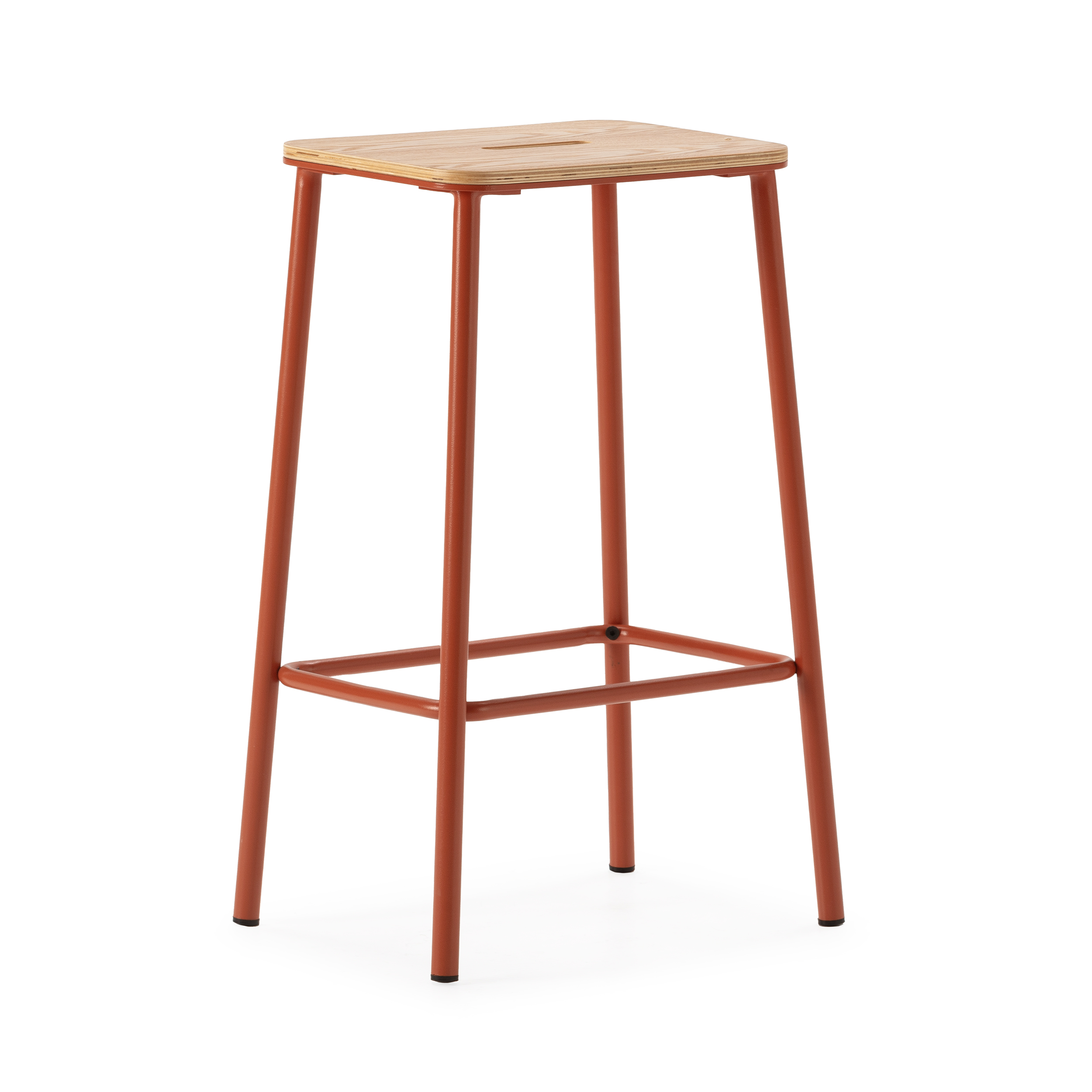 TABURETE ABBA ROBLE/PATA TEJA 2P/CAJA