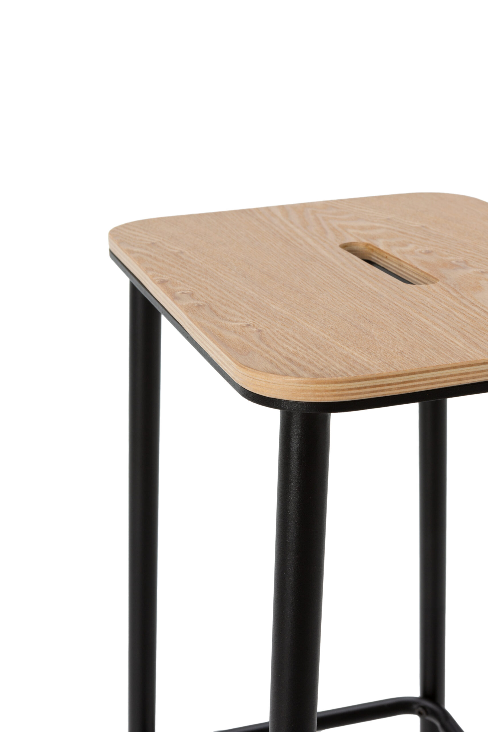 TABURETE ABBA ROBLE/PATA NEGRO 2P/CAJA - Imagen 4