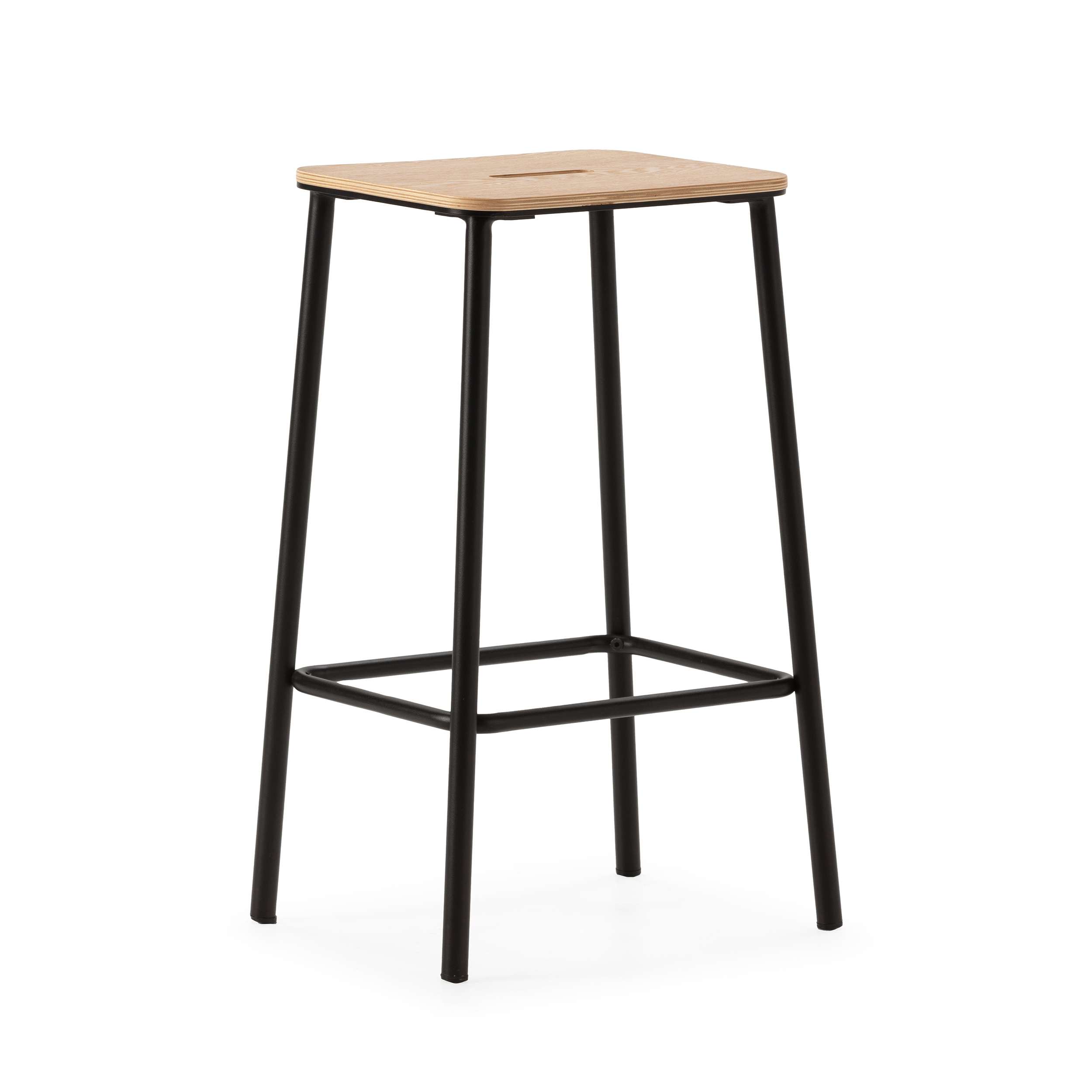 TABURETE ABBA ROBLE/PATA NEGRO 2P/CAJA - Imagen 7