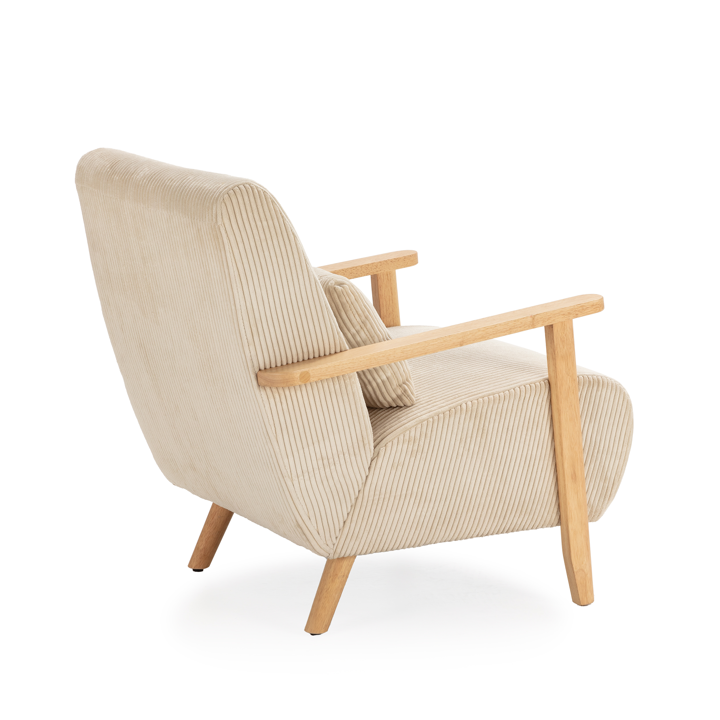 SILLON BONNIE BEIGE BRAZO/PIE MADERA - Imagen 9