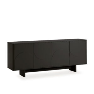 APARADOR SOLEI 4P 180CM NEGRO