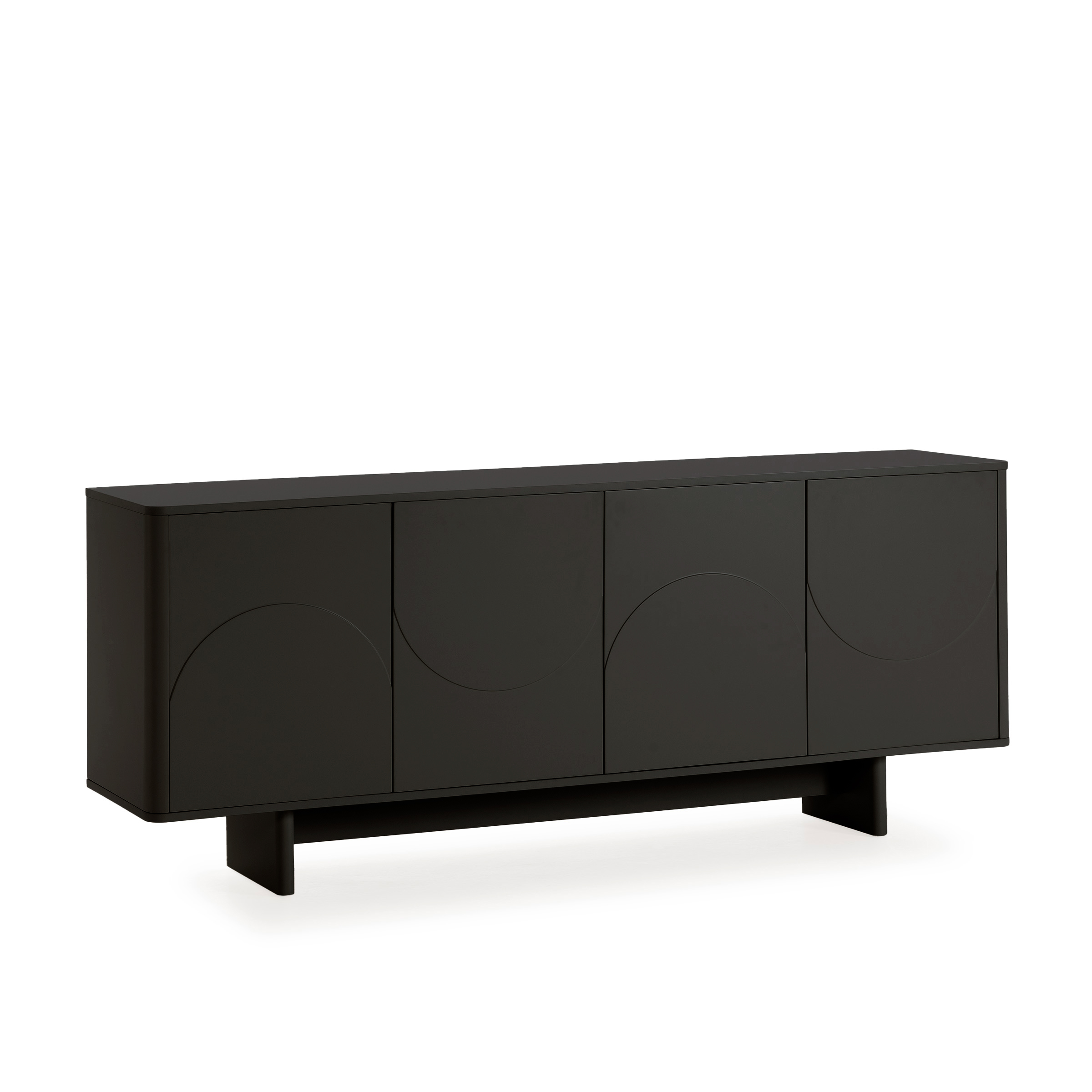 APARADOR SOLEI 4P 180CM NEGRO - Imagen 6