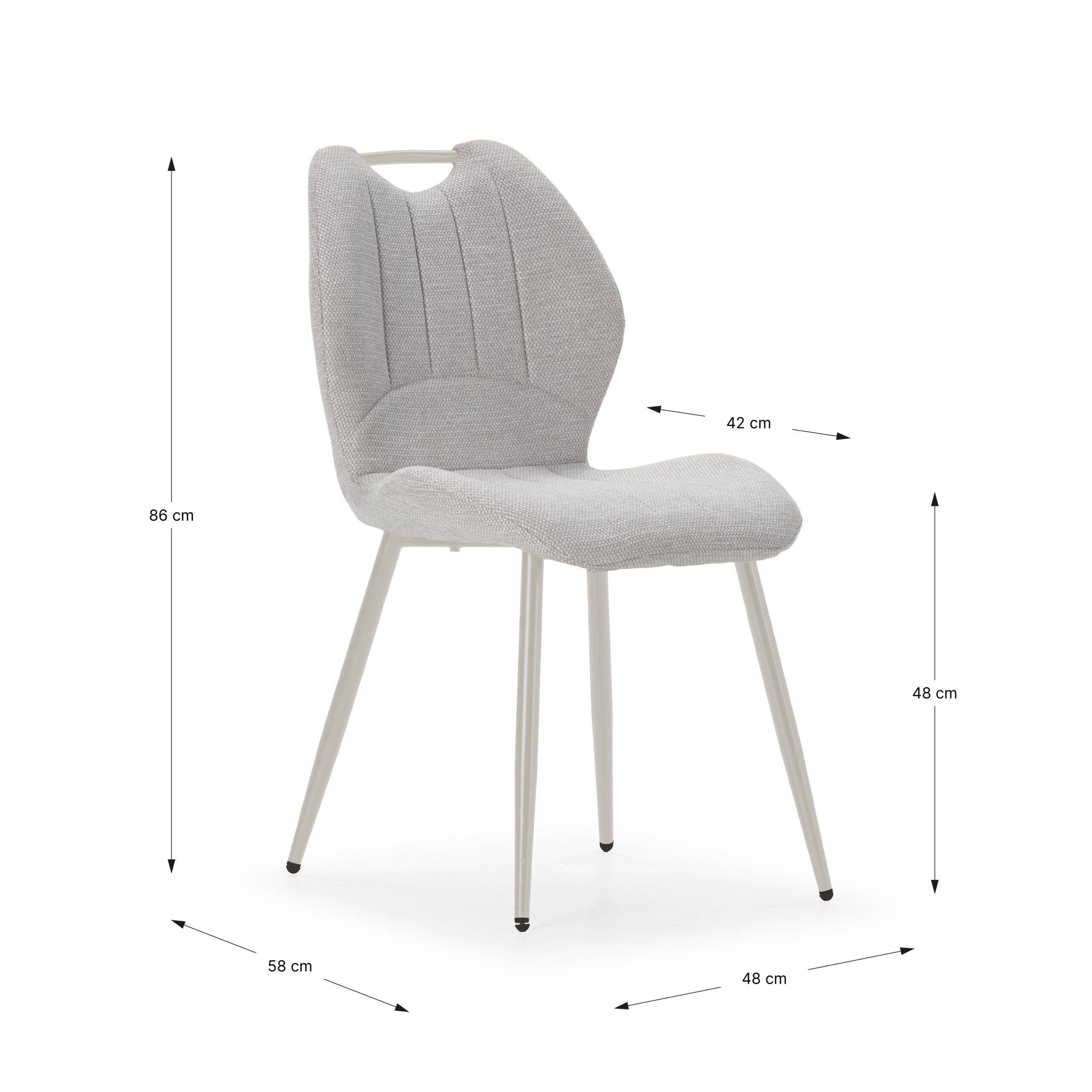 SILLA MULI BEIGE PATA BEIGE 4P/CAJA - Imagen 3