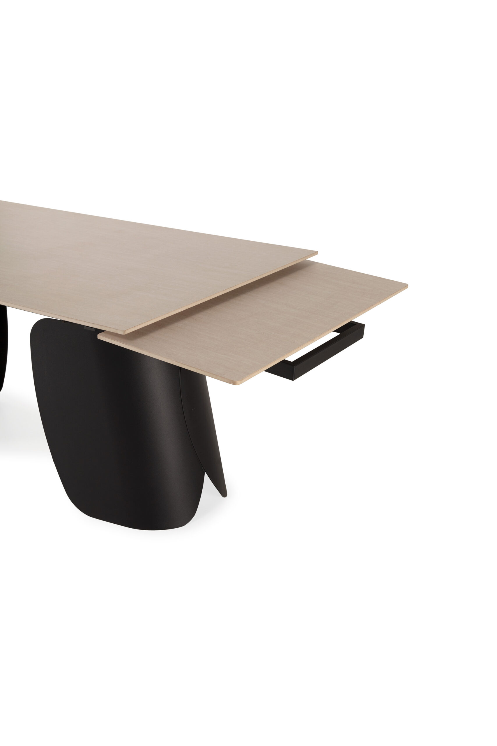 MESA RECT. EXT. CRISIA 180/260CM TRAVERTINE P.NEGR - Imagen 9