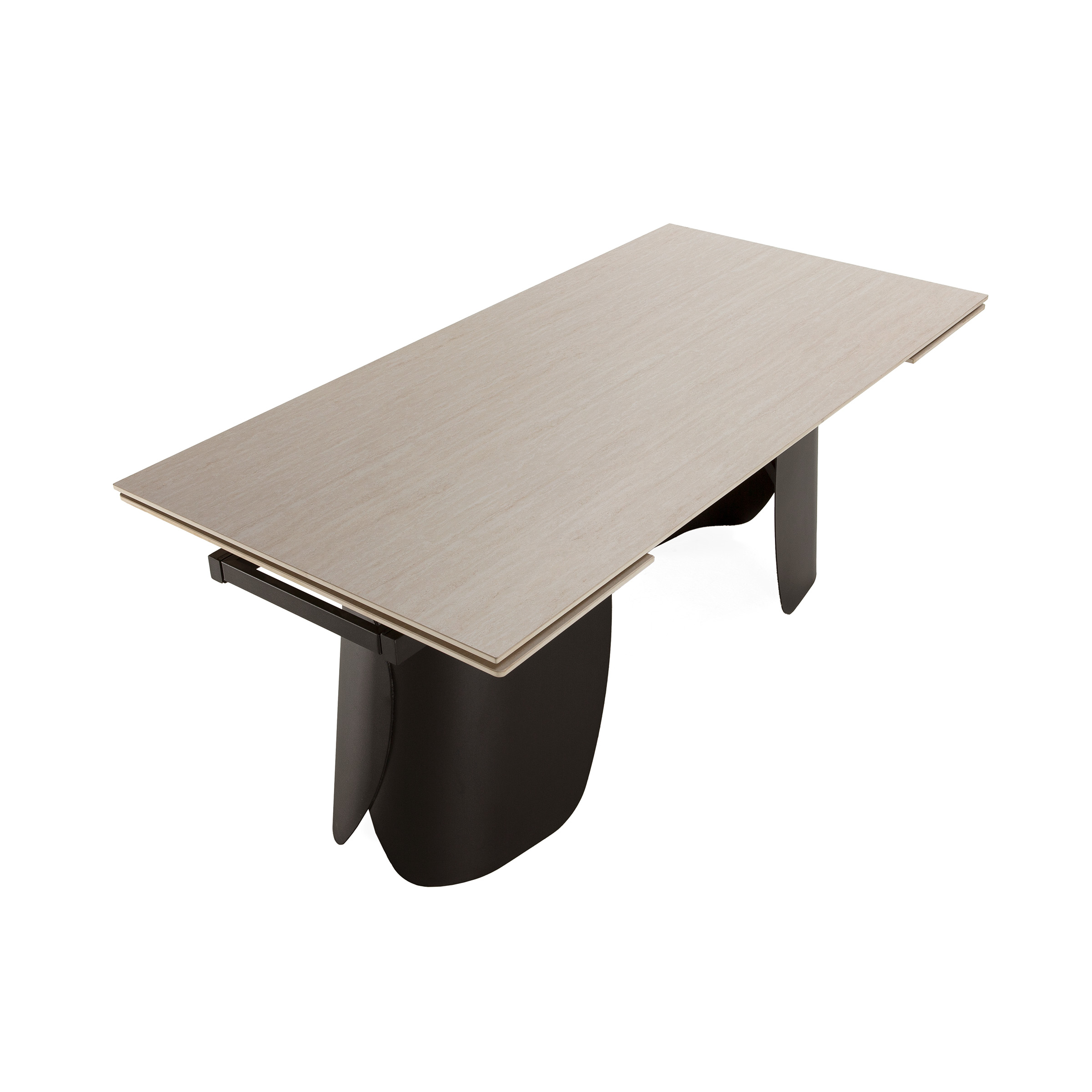 MESA RECT. EXT. CRISIA 180/260CM TRAVERTINE P.NEGR - Imagen 11