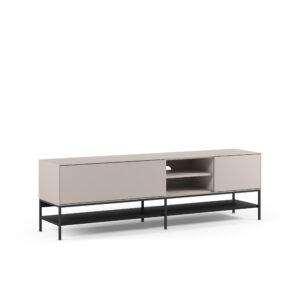 MUEBLE TV AMIRA 2P2H 180CM CREMA/NEGRO