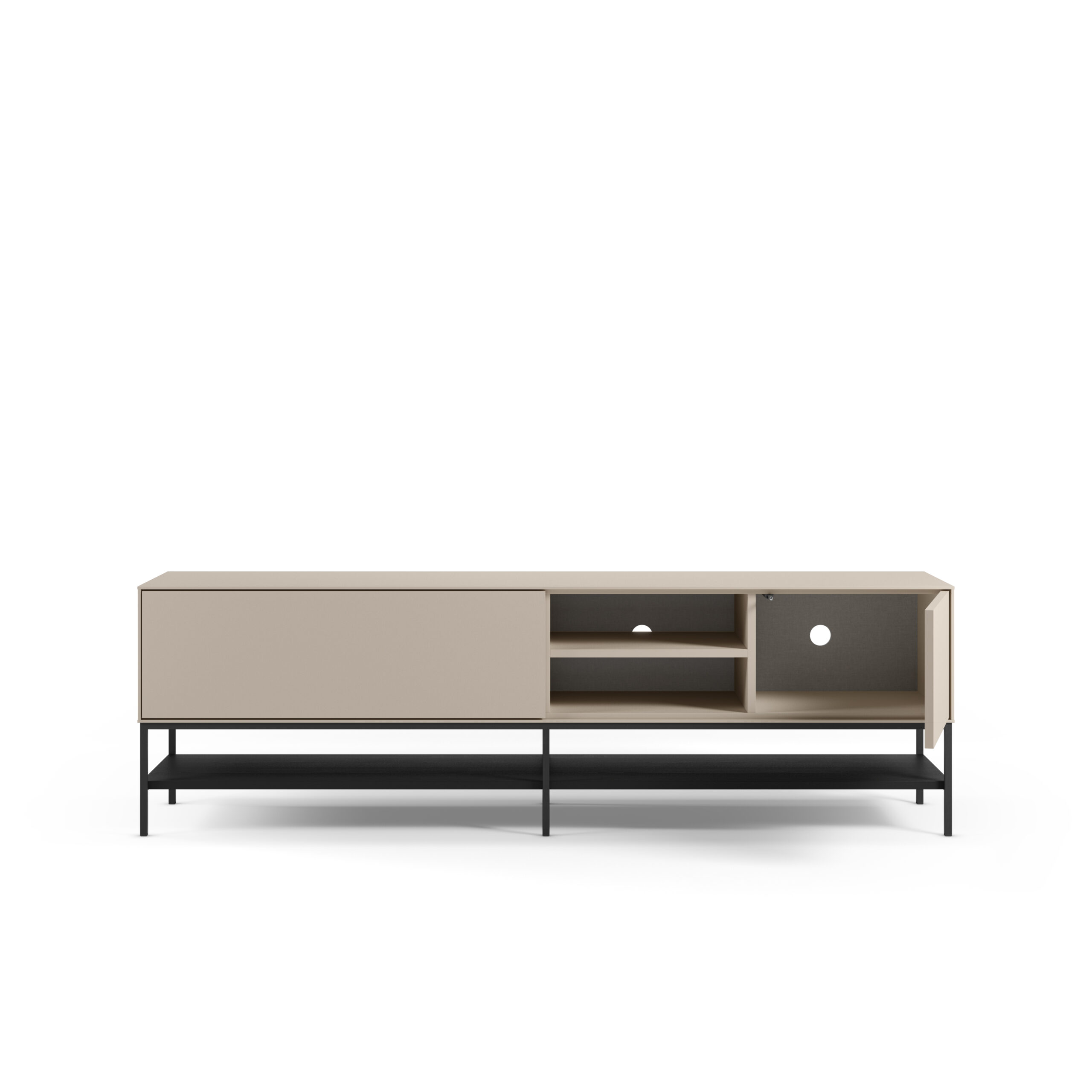MUEBLE TV AMIRA 2P2H 180CM CREMA/NEGRO - Imagen 3