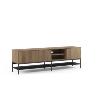 MUEBLE TV AMIRA 2P2H 180CM ROBLE-UD/NEGRO