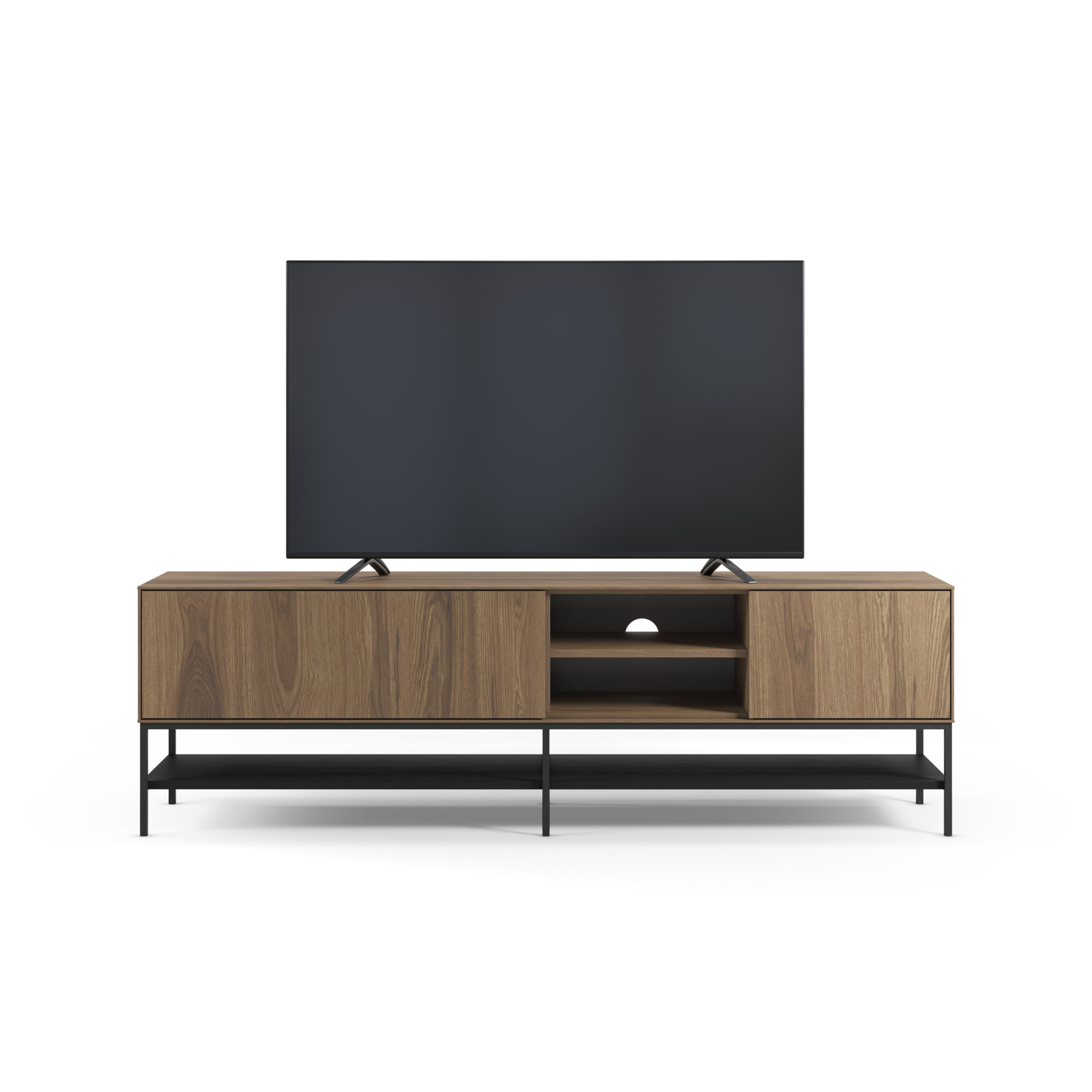 MUEBLE TV AMIRA 2P2H 180CM ROBLE-UD/NEGRO - Imagen 10