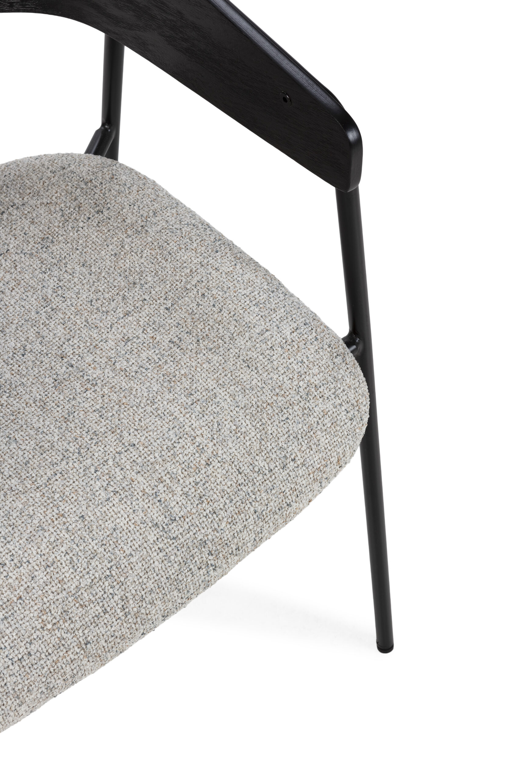 SILLA CORA BEIGE/RESPALDO NEGRO/PATAS METAL NEGRO - Imagen 4