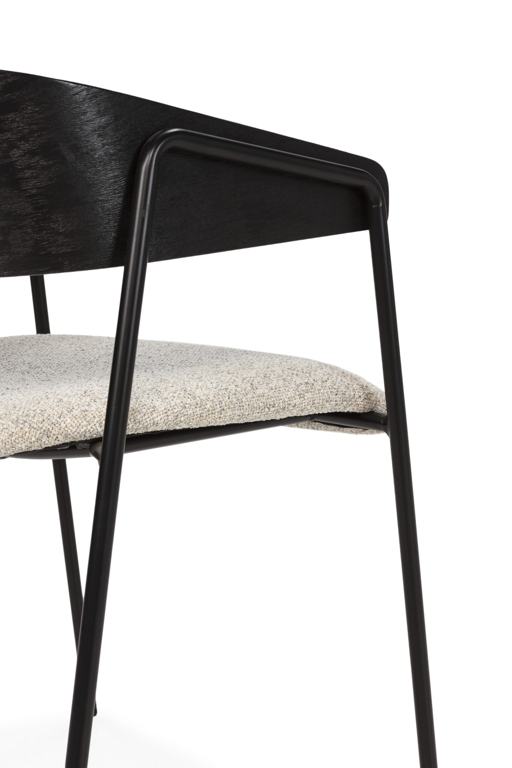 SILLA CORA BEIGE/RESPALDO NEGRO/PATAS METAL NEGRO - Imagen 5