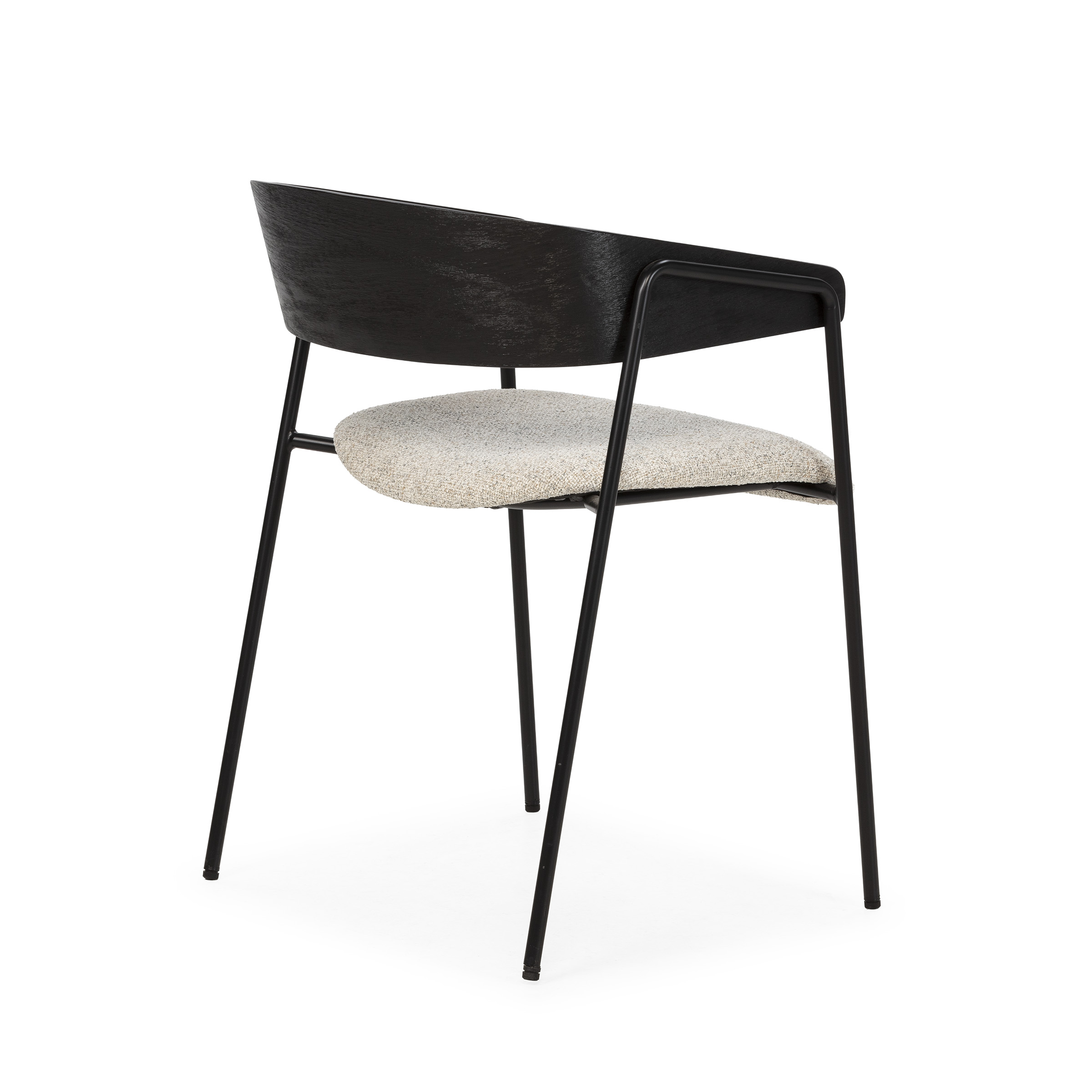 SILLA CORA BEIGE/RESPALDO NEGRO/PATAS METAL NEGRO - Imagen 9