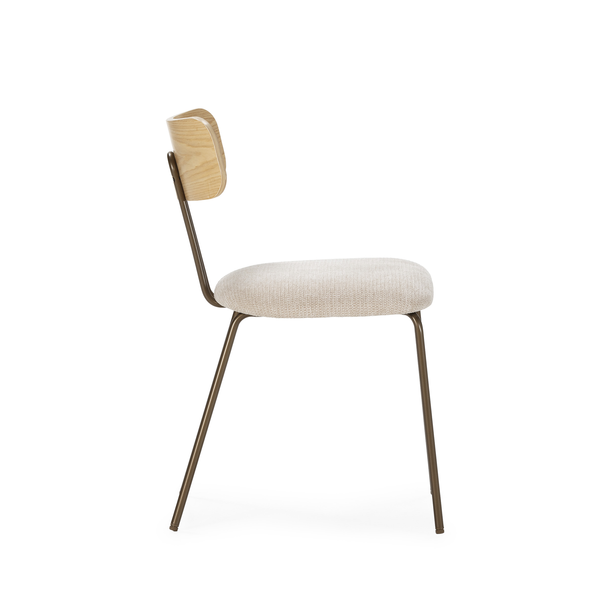 SILLA OLIMPIA BEIGE/ROBLE/PATA METAL COBRE 1P/CAJA - Imagen 6