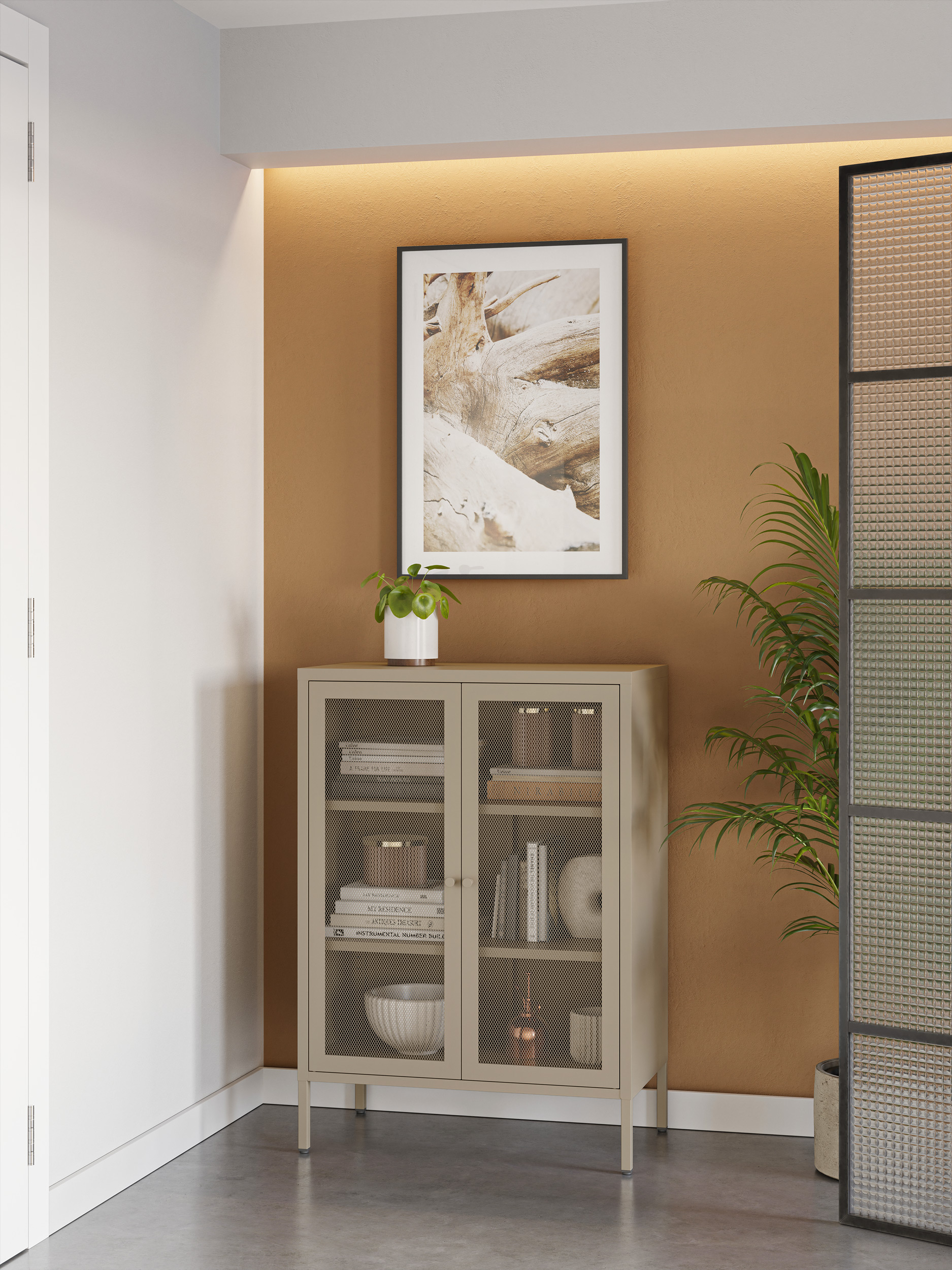 MUEBL.AUX. BAJO FAYNA 2P 70CM ARENA - Imagen 3