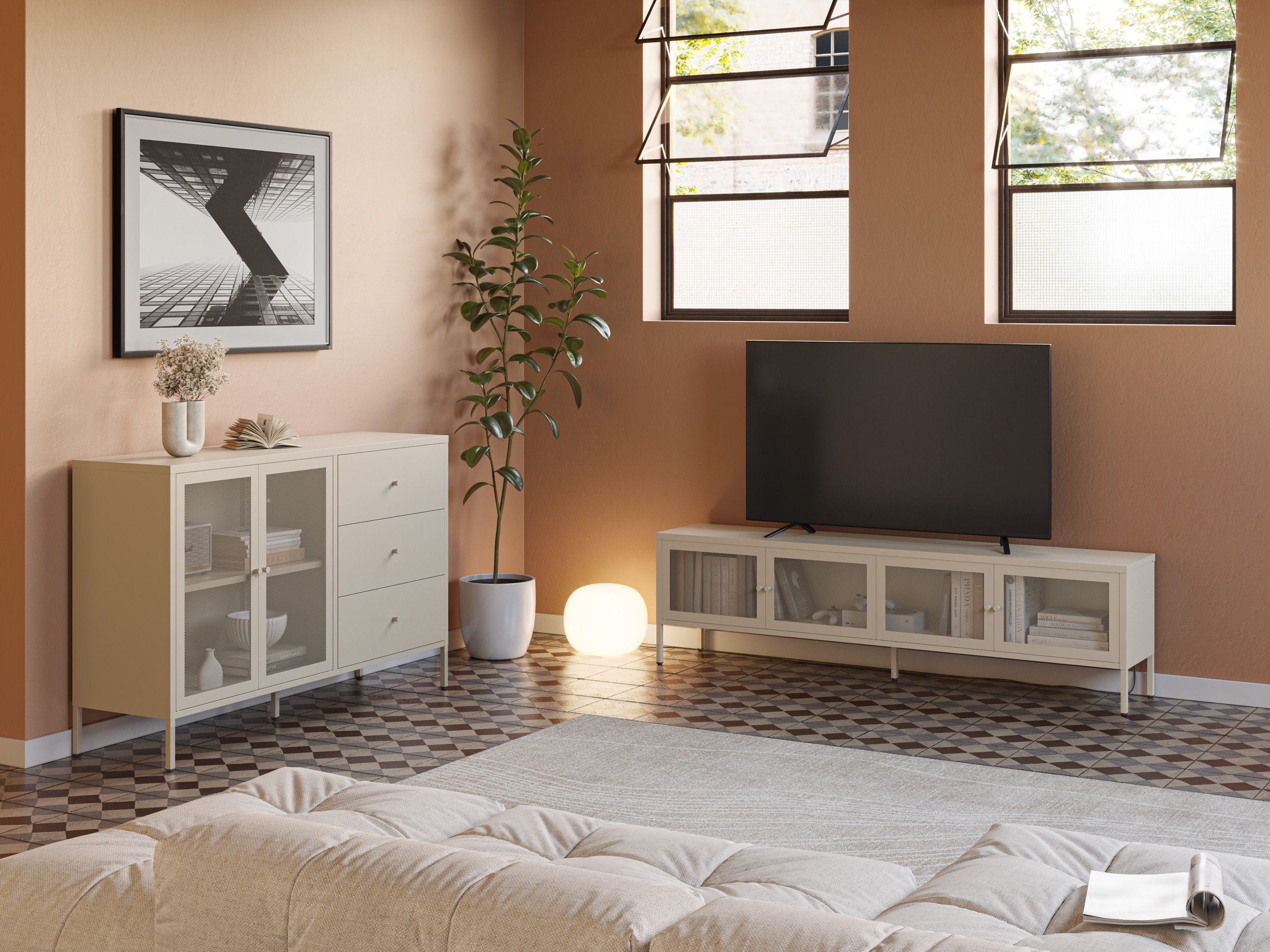 APARADOR FAYNA 2P3C 140CM ARENA - Imagen 4