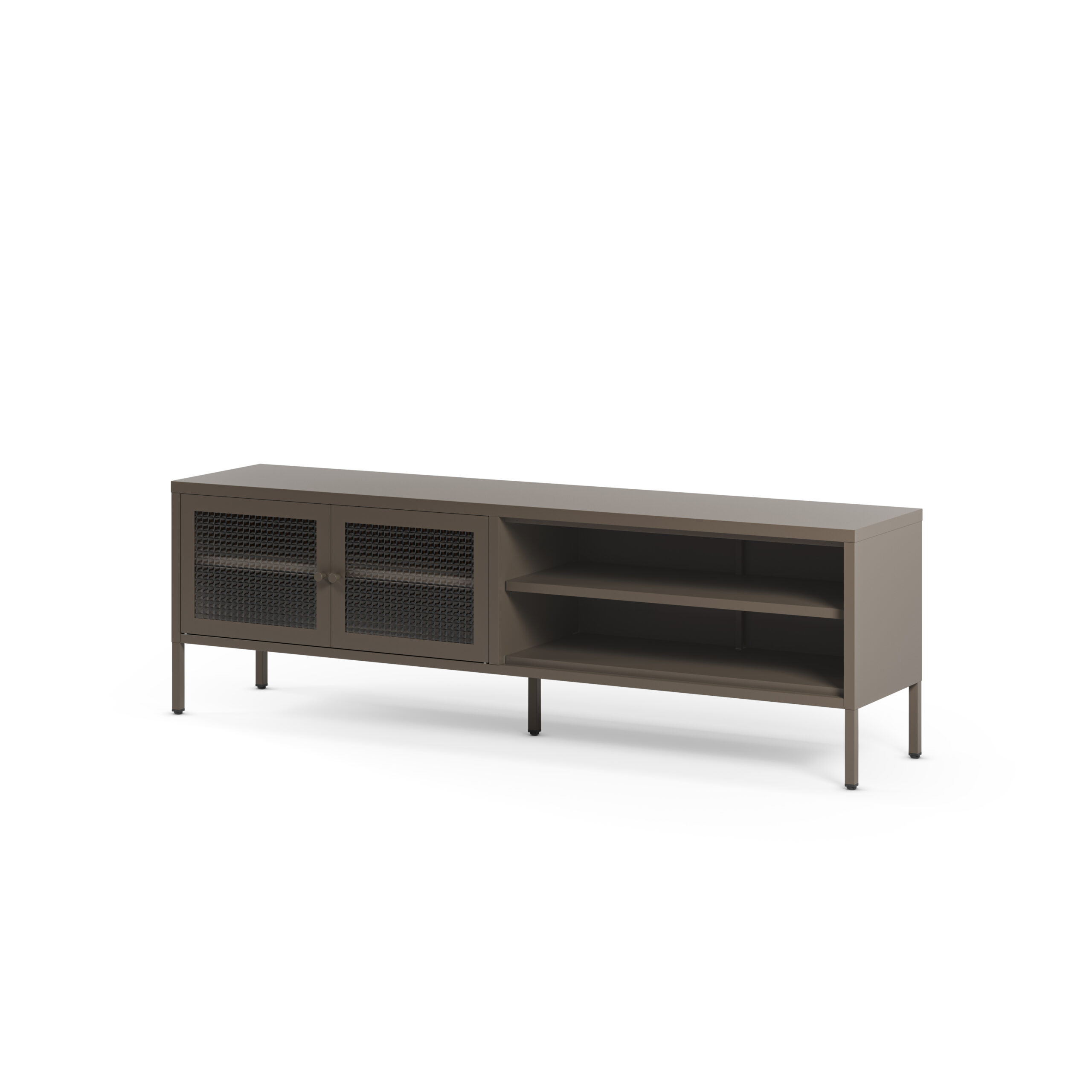 MUEBLE TV LAYNA 2P2H 160CM MOCA PUERTA CRISTAL - Imagen 5