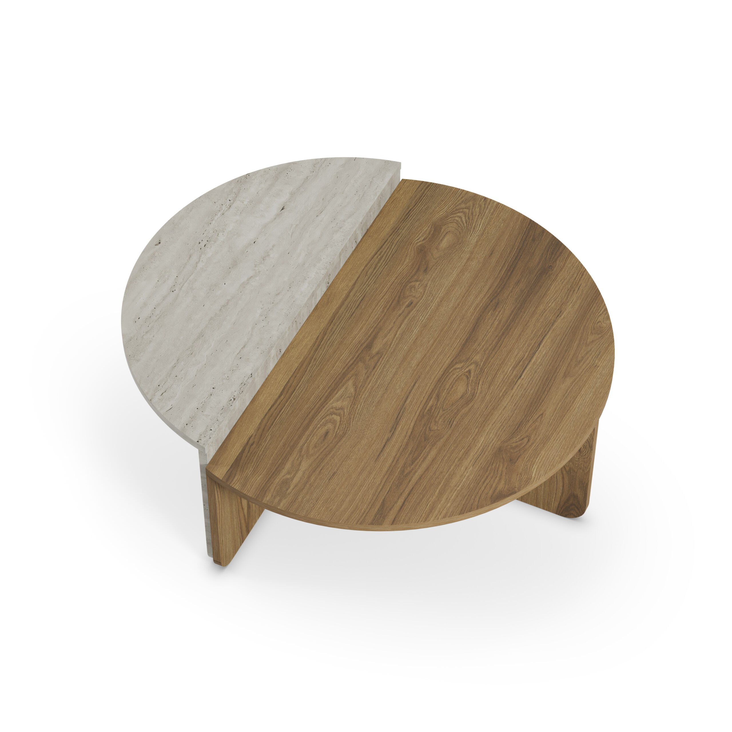 MESA CENTRO ALIX ROBLE-UD/TRAVERTINE - Imagen 4