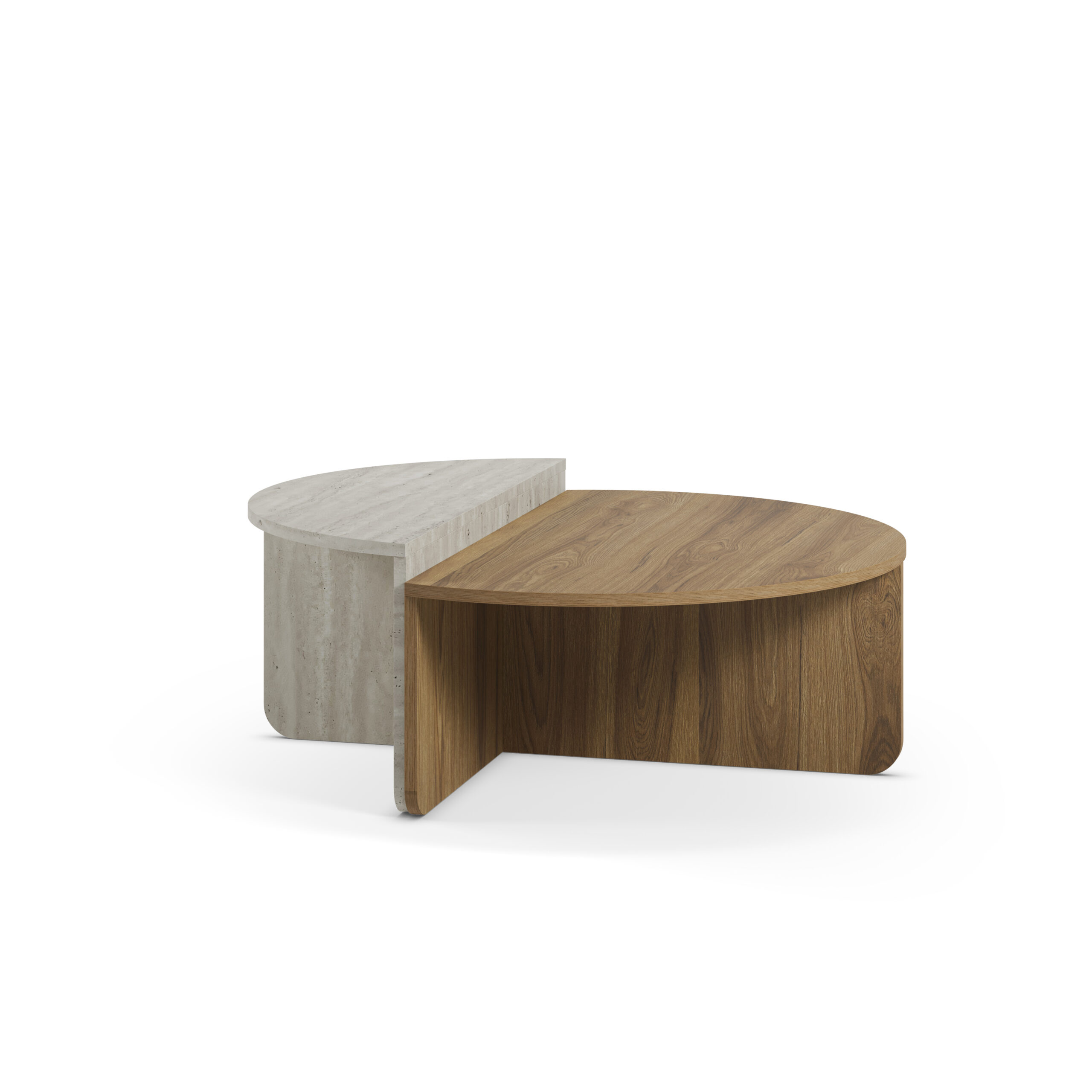 MESA CENTRO ALIX ROBLE-UD/TRAVERTINE - Imagen 5