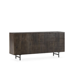 APARADOR KALAI 3P VERDE OLIVA PATA METAL